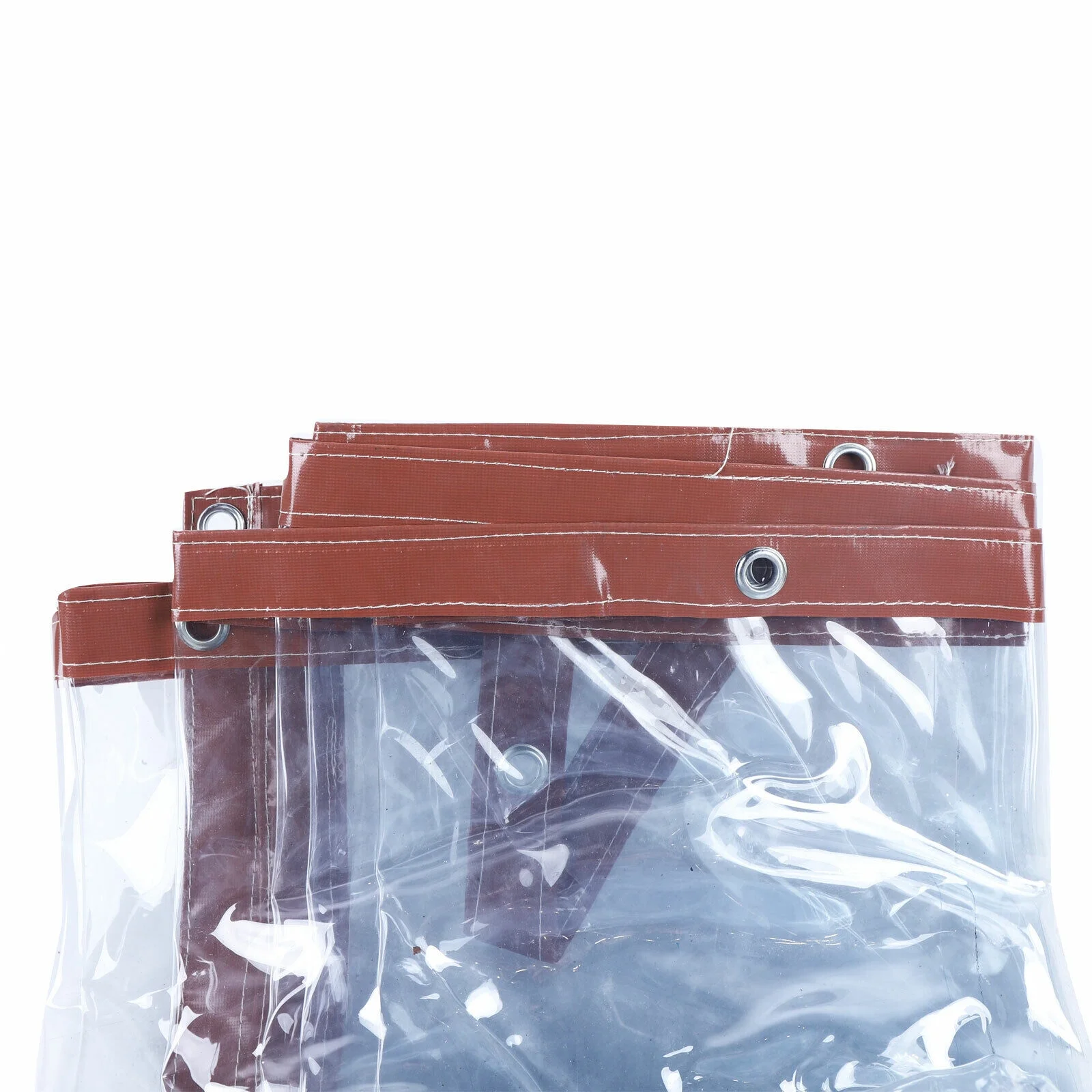 8*16FT Commercial PVC Waterproof Clear Awning Canopy Curtain Enclosure Graden PVC Rainproof Tarpaulin Clear Awning Canopy Agriculture Landscaping Covers Brown PVC Rainproof Tarpaulin Clear