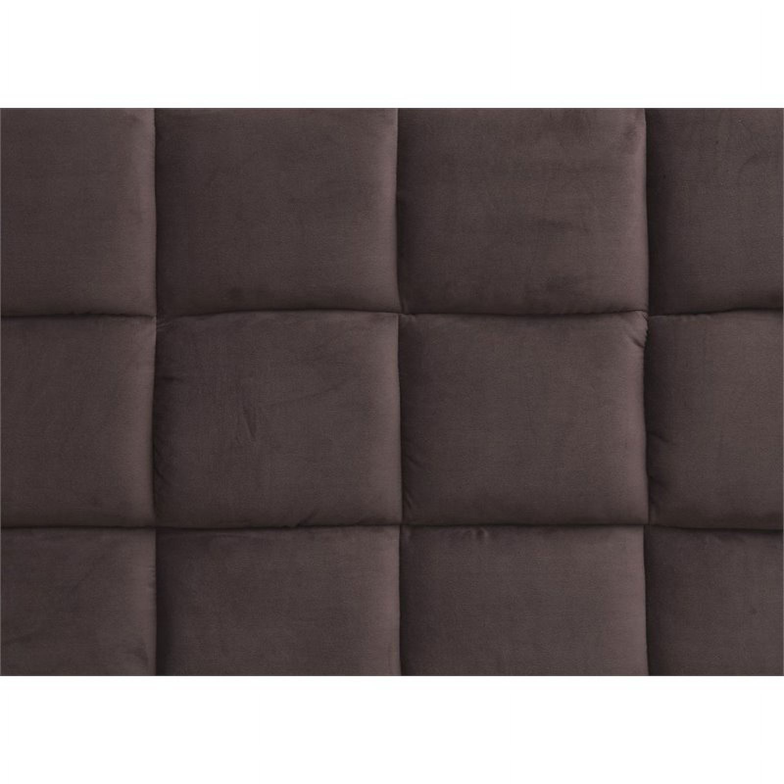 Bowery Hill Transitional Fabric Upholstered Twin Headboard in Brown