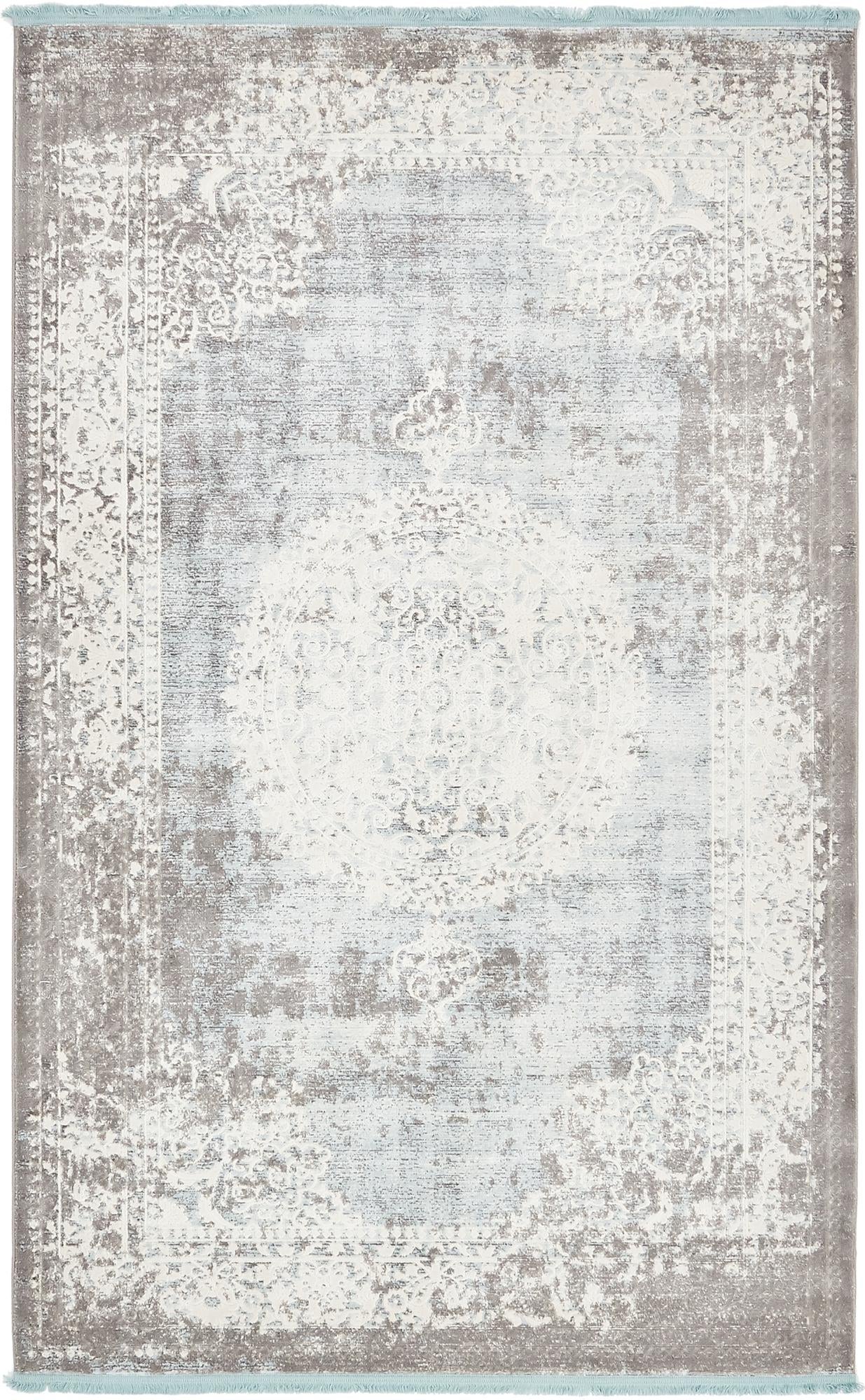 Unique Loom Olwen New Classical Rug Light Blue/Ivory 5' 1