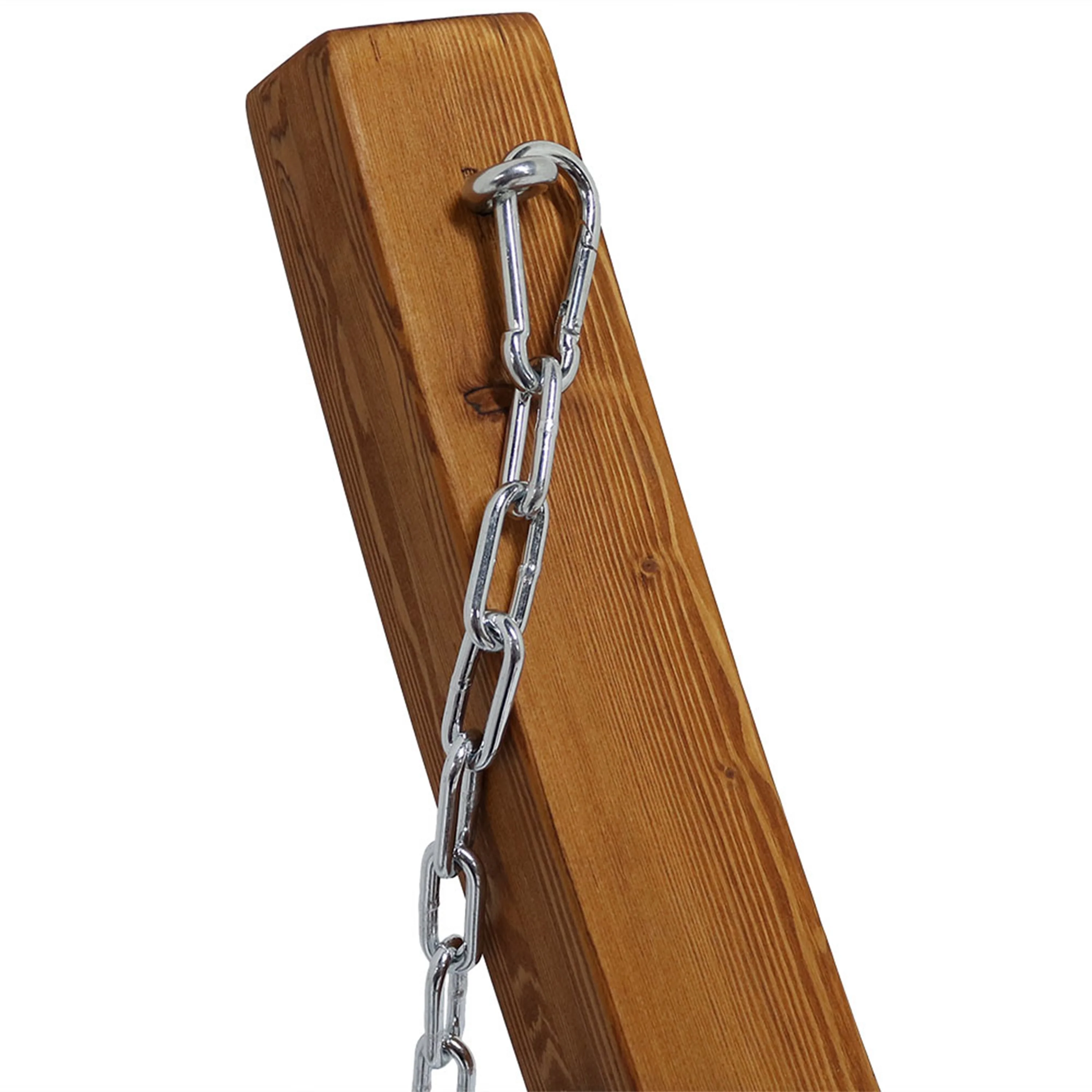 Sunnydaze 2-Person Double Quilted Hammock with Wooden Stand - Catalina Beach - 12'