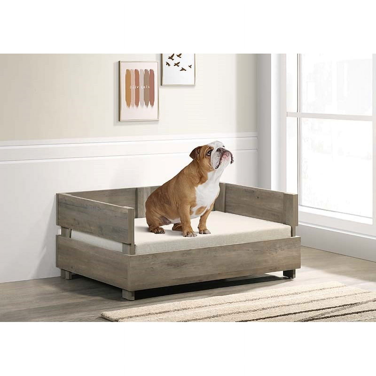 Progressive Furniture Mitzy Pet Bed W/Cushion in Dune Brown