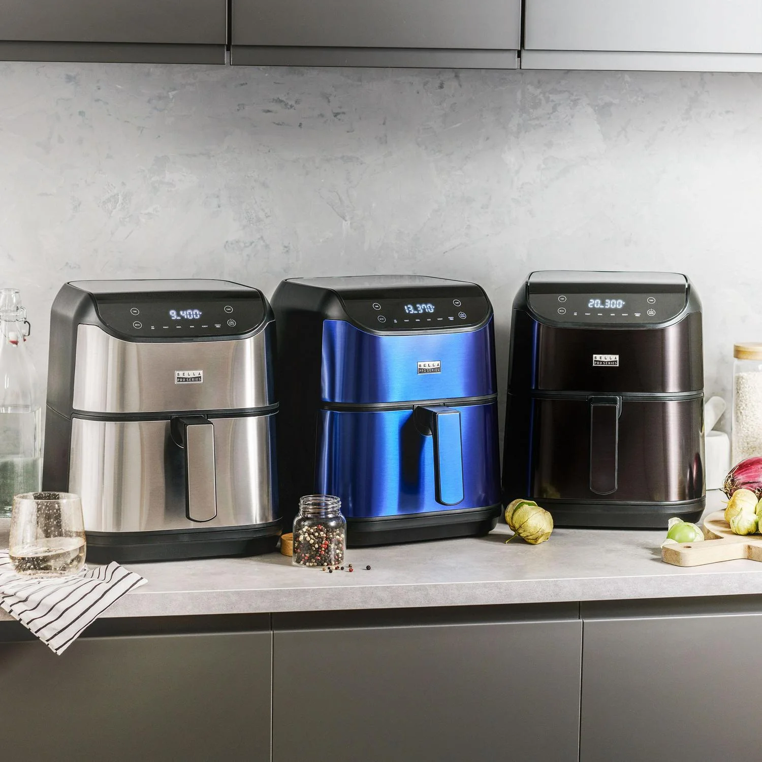 Bella Pro Series - 6-qt. Digital Air Fryer with Stainless Finish - SS (bb)