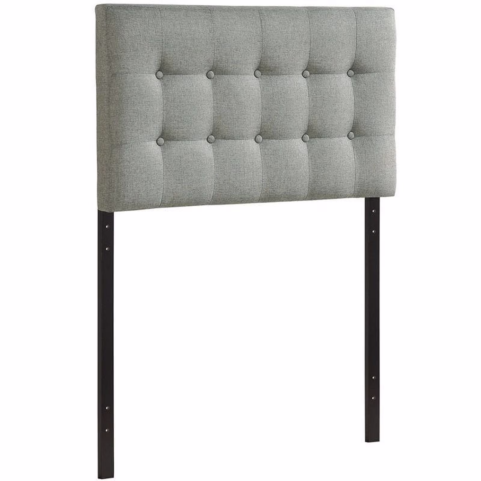 Roseberry Kids Modern Fabric Upholstered Twin Panel Headboard in Gray