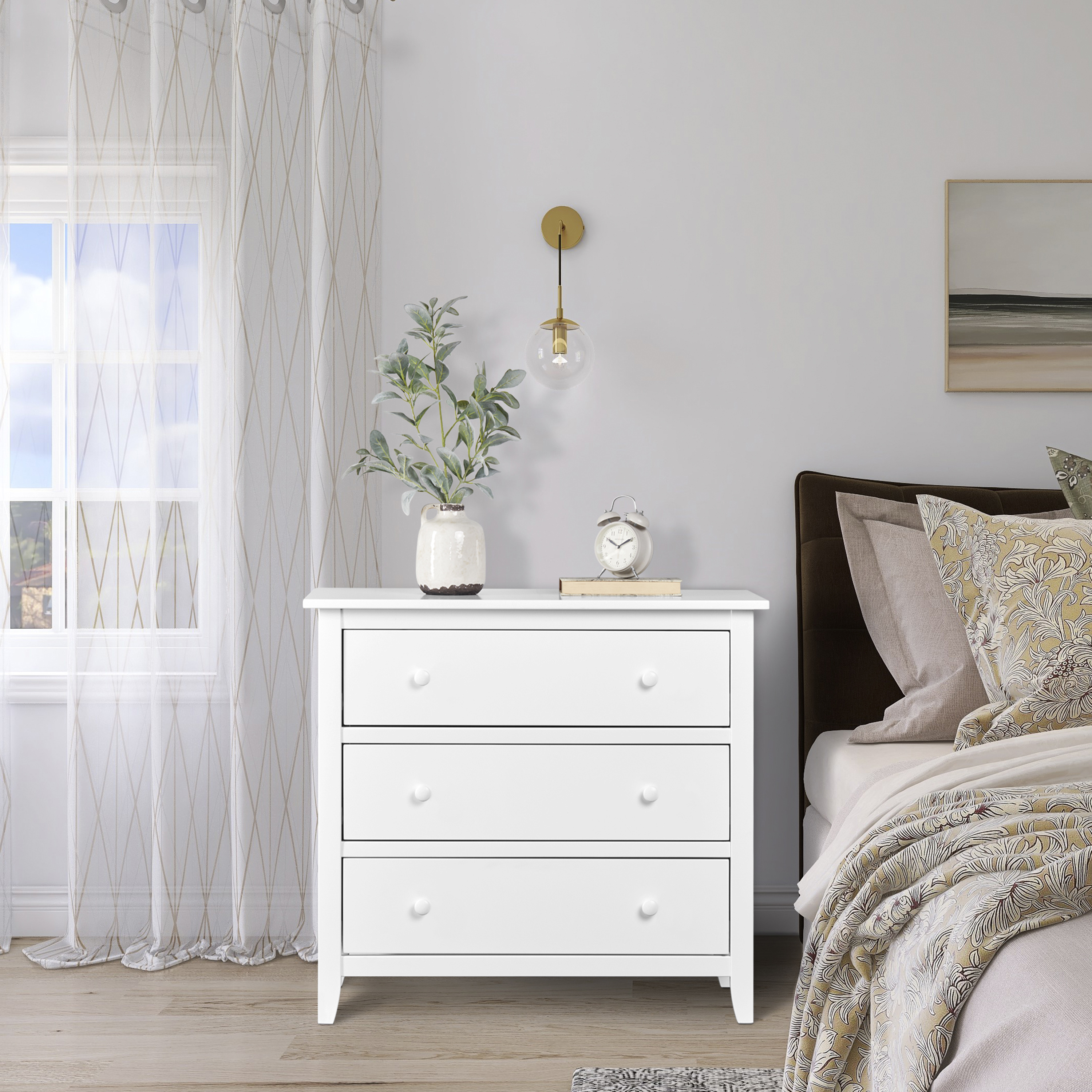 Dream On Me Universal 3 Drawer Chest, White