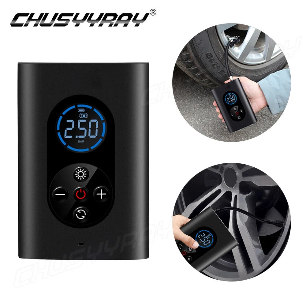 Digital Electric Car Tire Inflator Pump Portable Tyre 5V Air Compressor Pump