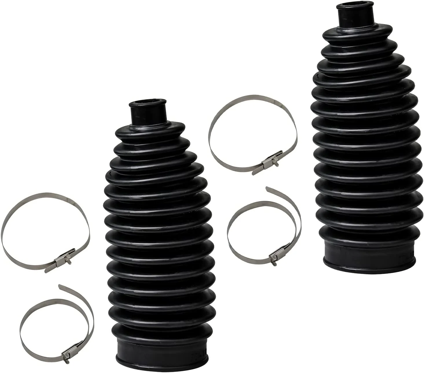 Detroit Axle - New 6-Piece Front Suspension Kit - Inner and Outer Tie Rod End Links Tie Rod Rack Boots