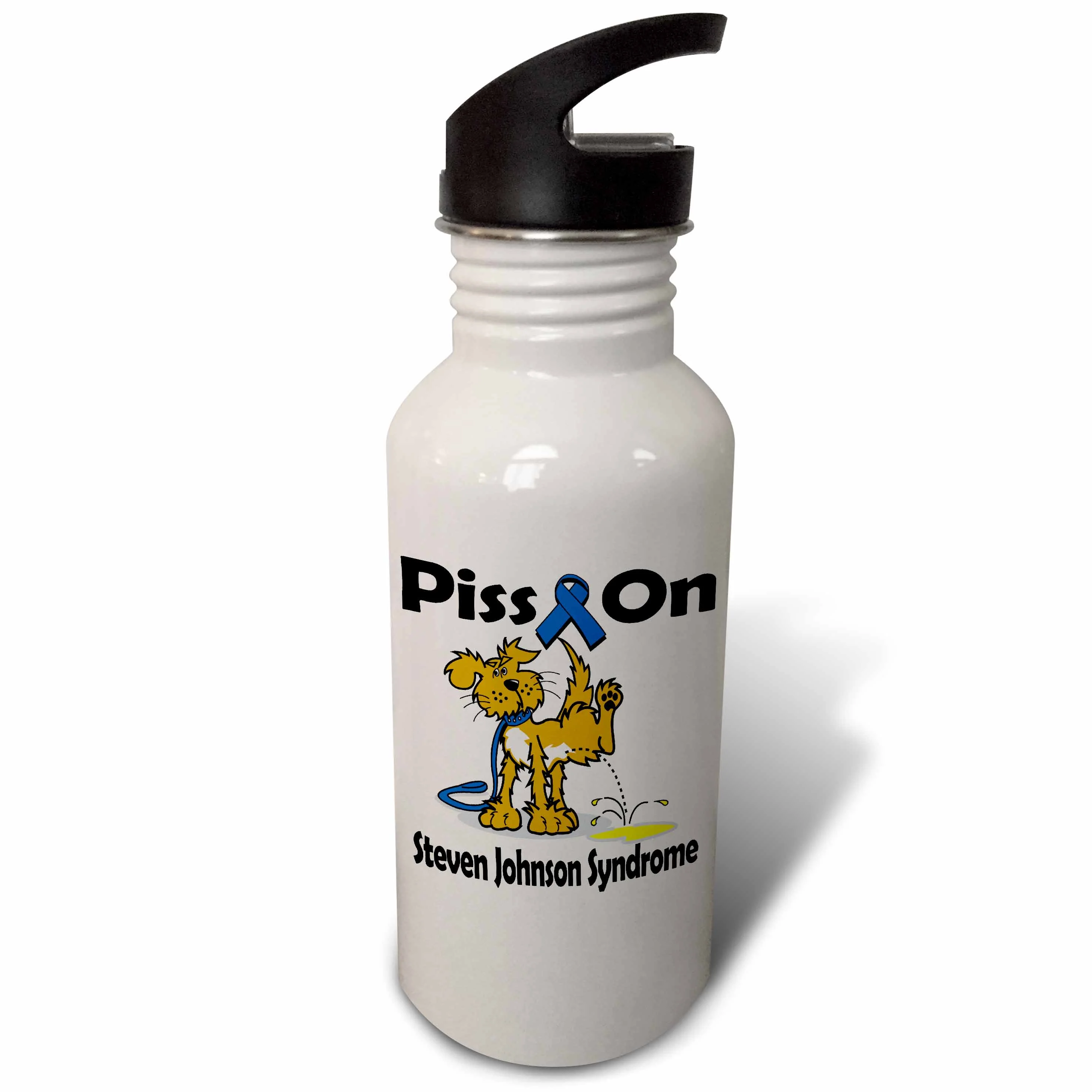 Piss On Steven Johnson Syndrome Awareness Ribbon Cause Design 21 oz Sports Water Bottle wb-115940-1