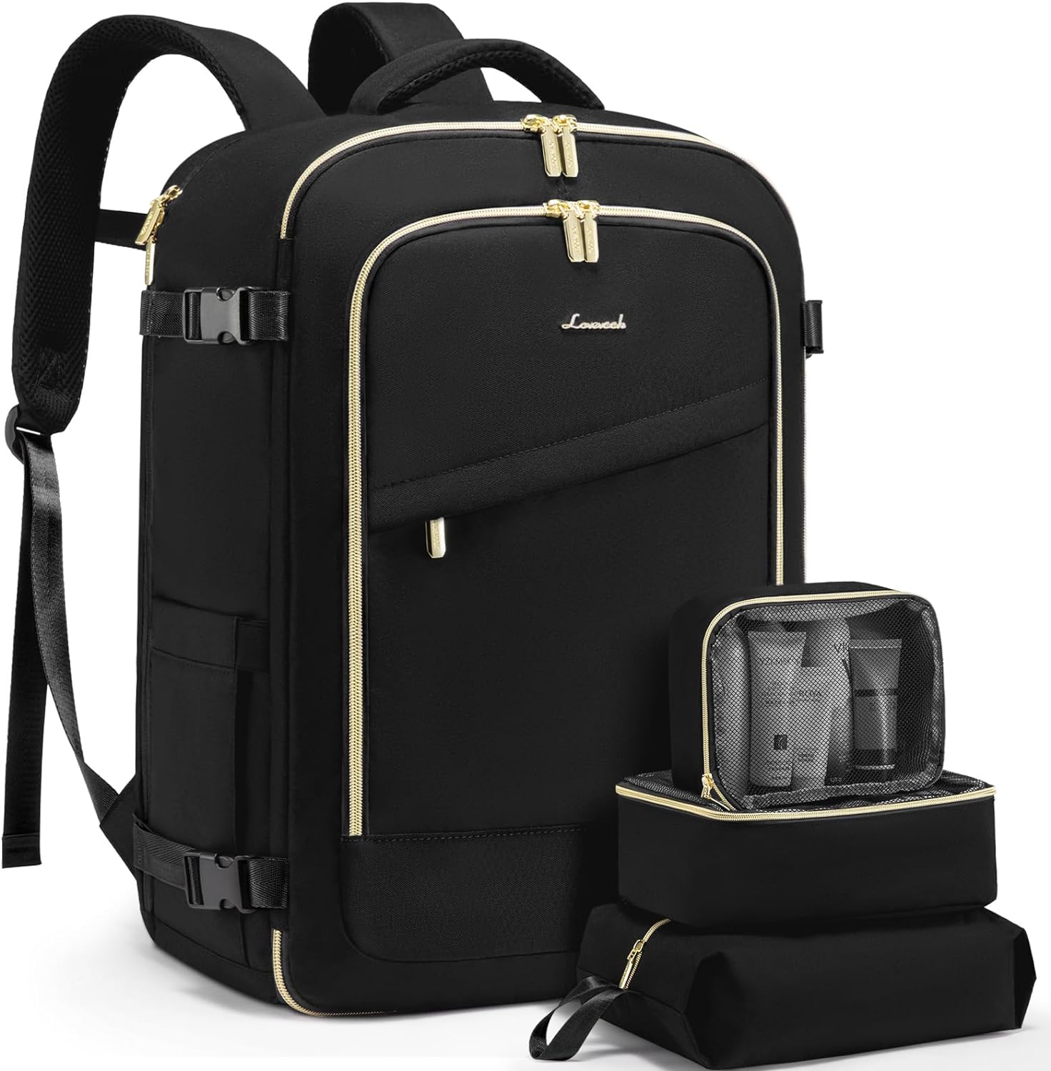 Travel Backpack for Women, 40L Carry On Backpack for Airplanes, Personal Item Bag for Airlines Fits 17 inch