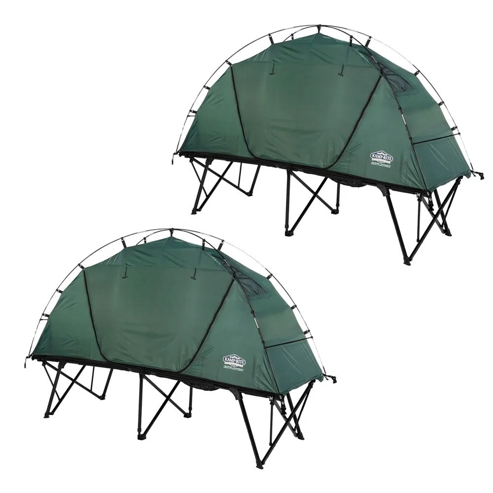 Kamp Rite XL Standard Compact Collapsible Backpacking Camping Tent Cot (2 Pack)