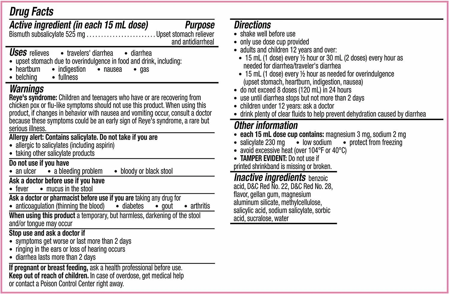 Pepto Bismol Liquid Max Strength Relief Heartburn & Diarrhea, 12oz, 4-Pack