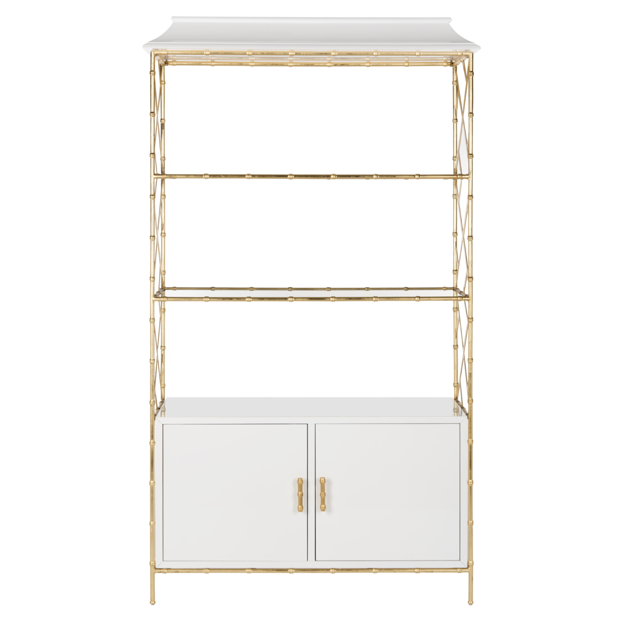 SAFAVIEH COUTURE  Adelia Bookshelf White / Gold