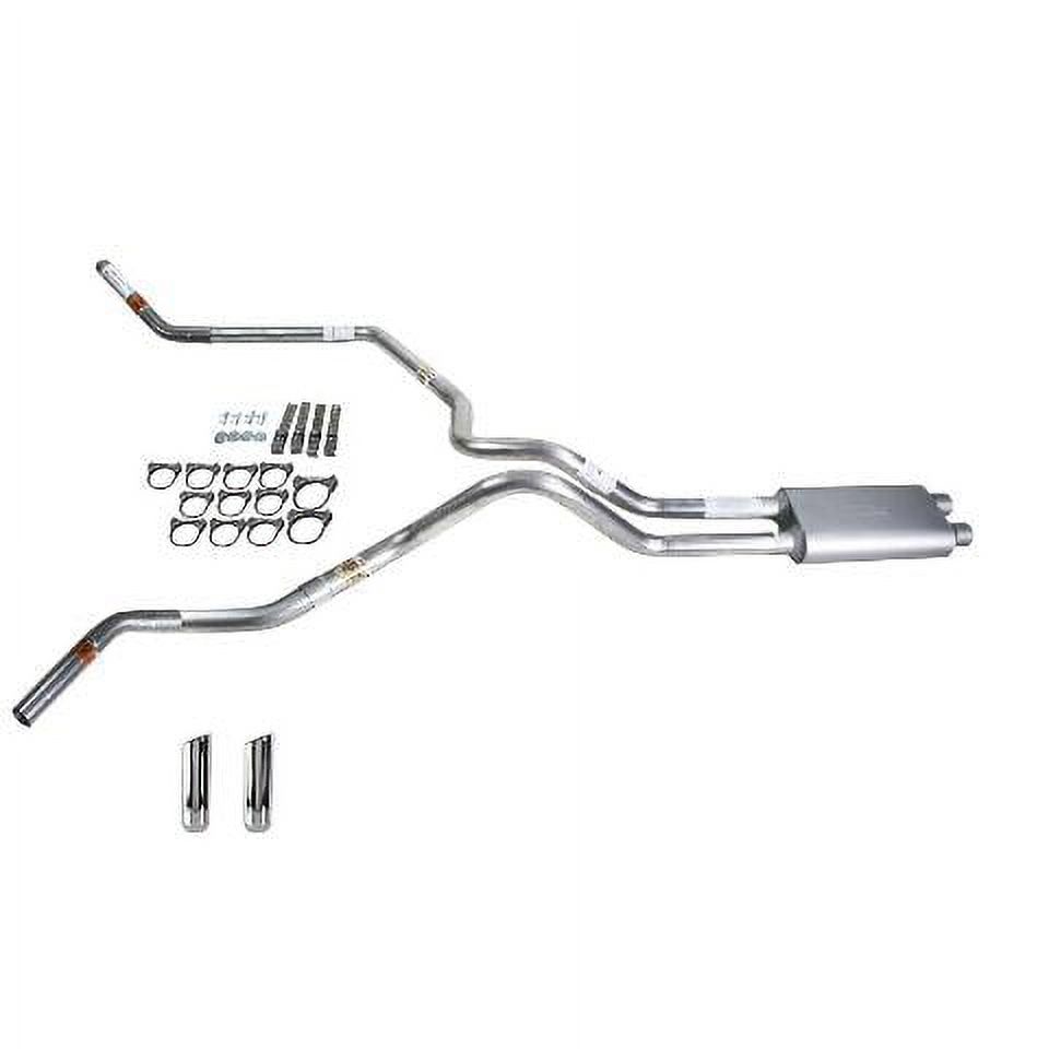 Tundra 00-07 dual exhaust 2.5 MA pipe Flowsound Muffler RW Tip Corner exit