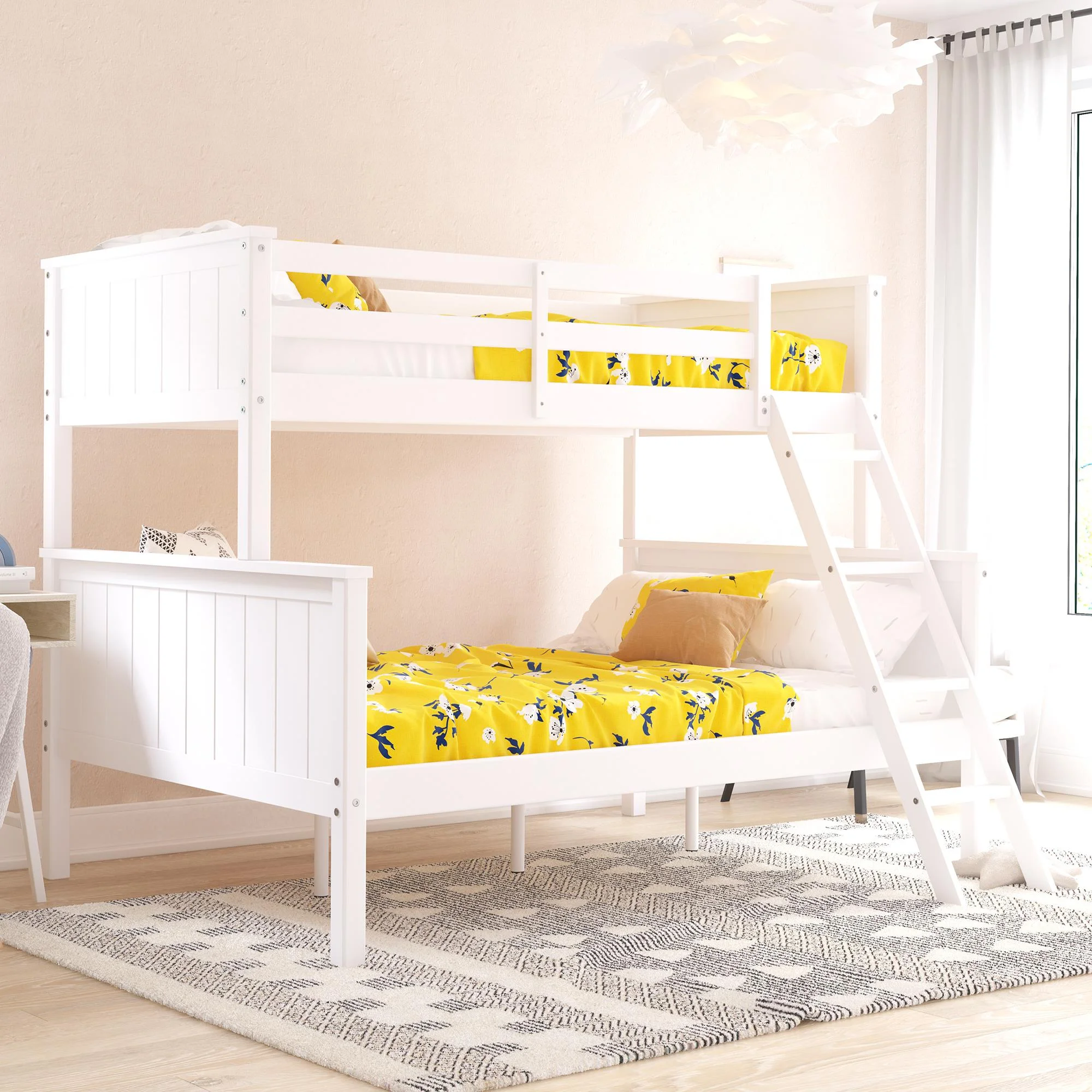 Better Homes & Gardens Ashcreek Twin-over-Full Bunk Bed, White