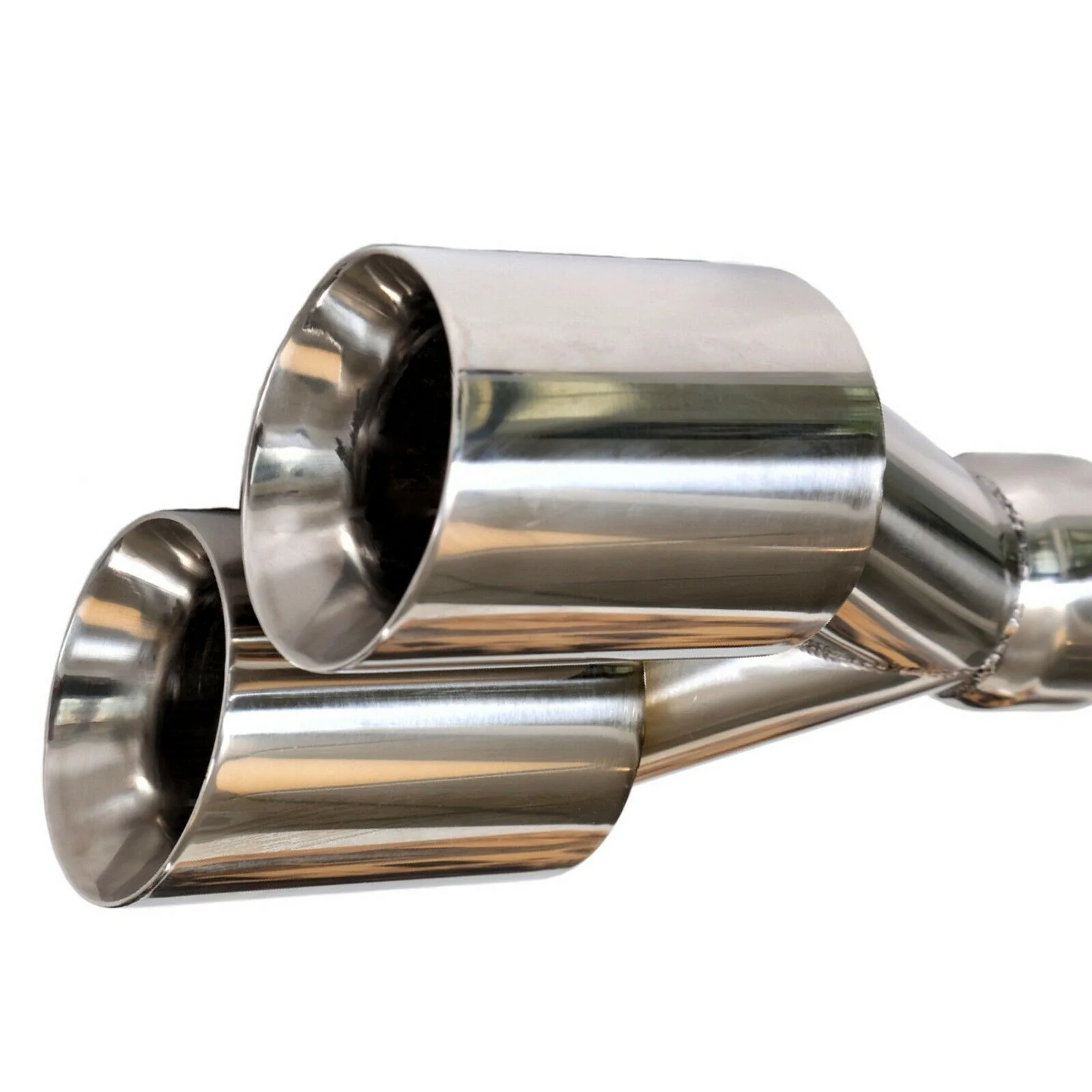 Mach-Speed Universal Exhaust Tip Double Wall Slant Cut Stainless Steel ET-025