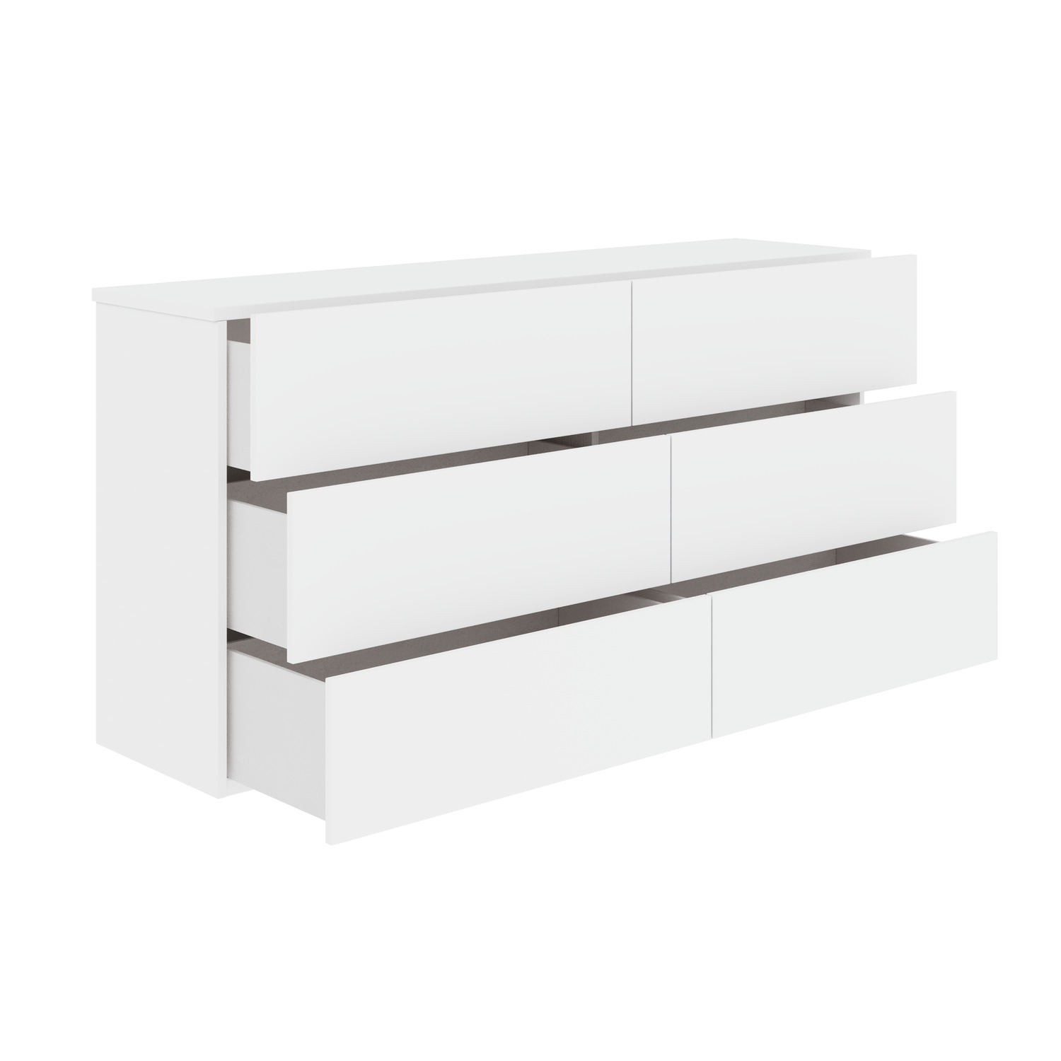 Casabianca Home Ayla dresser in white high gloss.