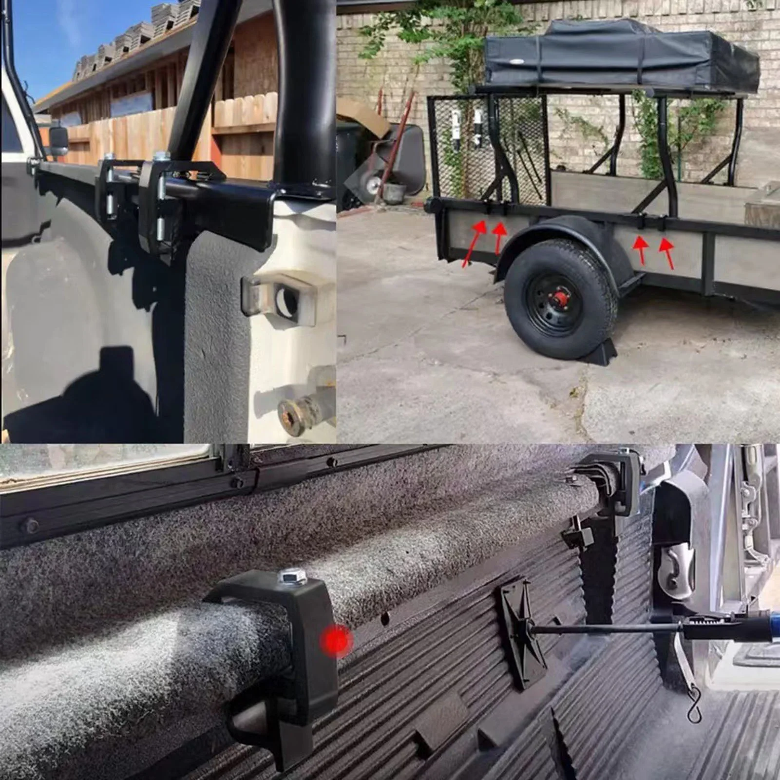 Apexeon Truck Mounting Clamps, Securely Fasten Your Camper Shell, 4pcs Mounting Clip