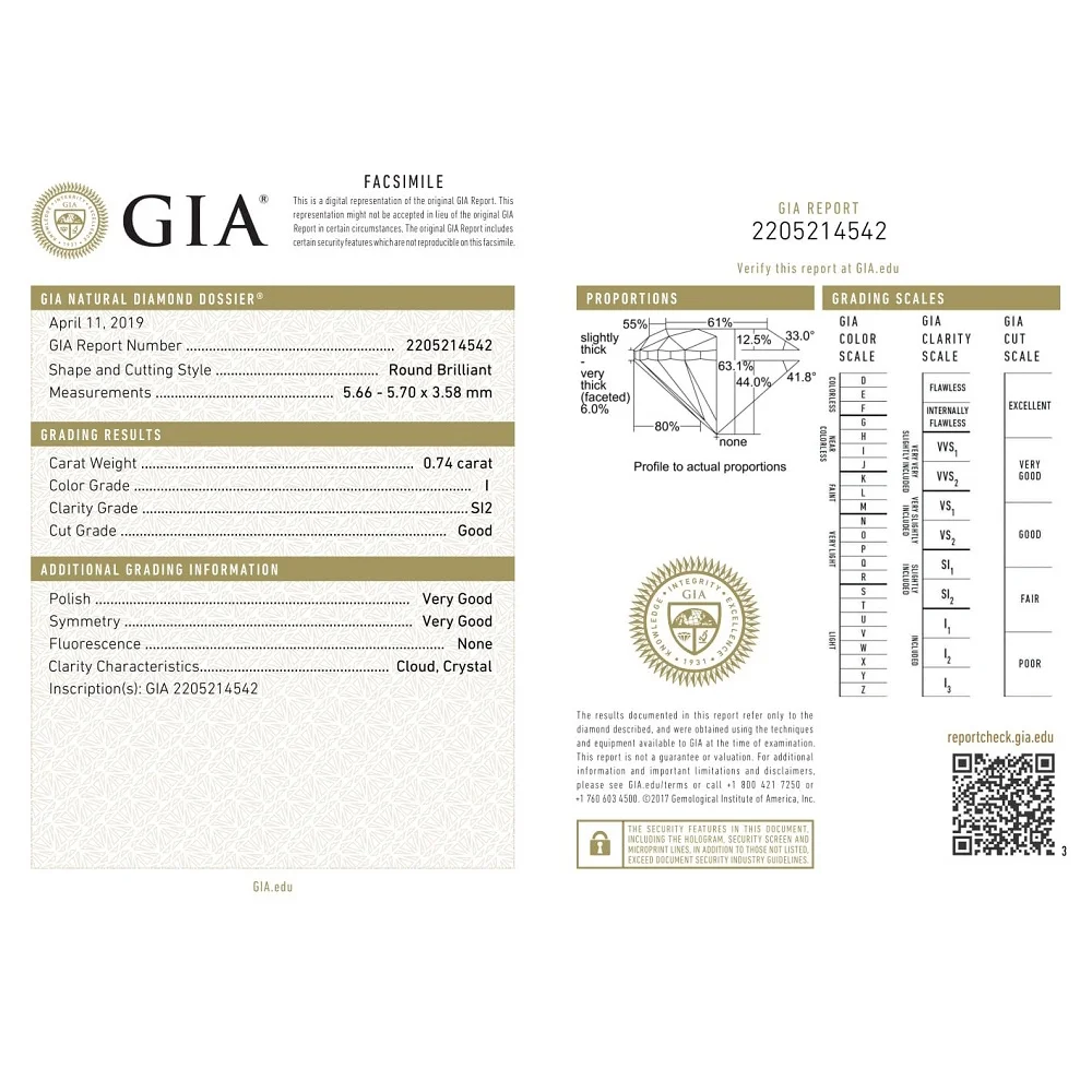 X Cross Split Shank Round Brilliant Diamond Engagement Ring 1.75 CT TW 14K White Gold (H-I,SI1)