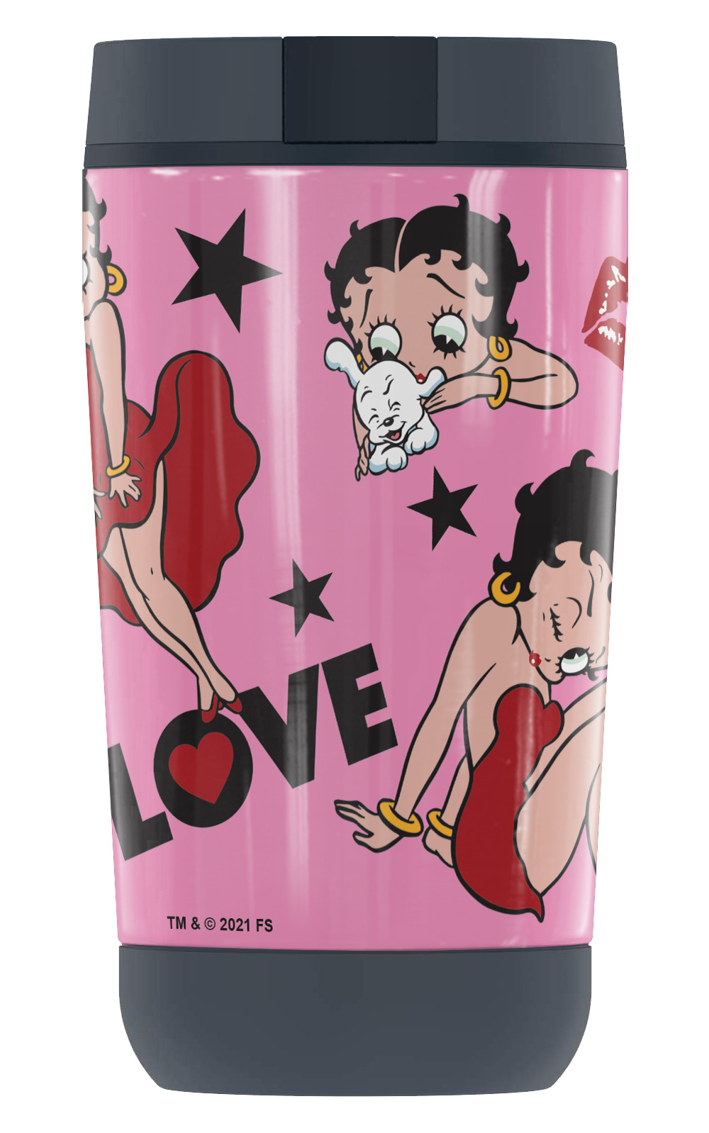 Betty Boop Collage GUARDIAN COLLECTION BY THERMOS Stainless Steel Travel Tumbler, Vacuum insulated & Double Wall, 12 oz.