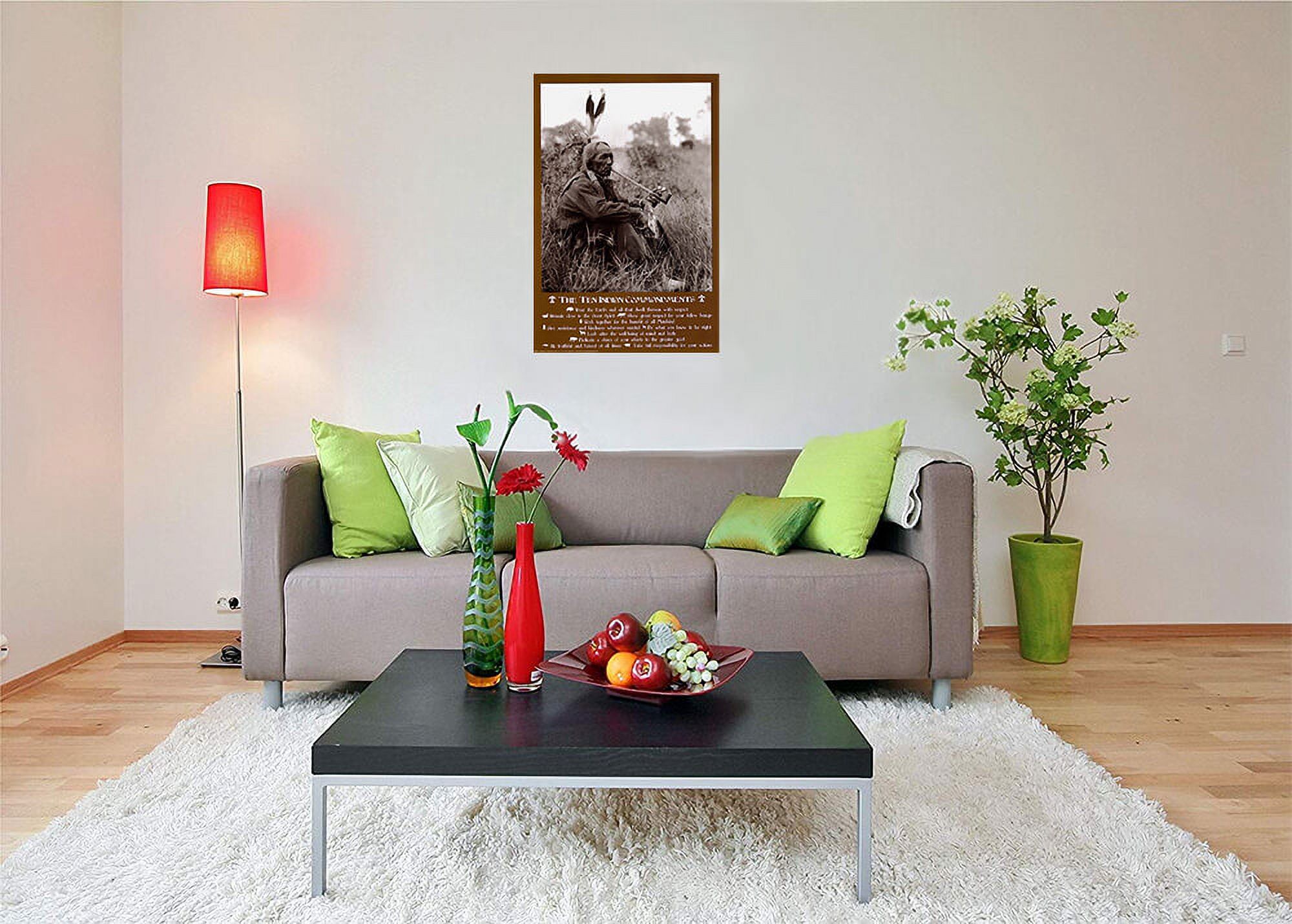 Laminated Ten Indian Commandments Native American Poster 24x36 inches