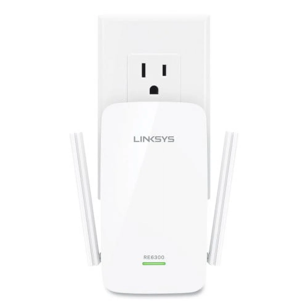 Linksys AC750 BOOST Wi-Fi Extender, 1 Port, Dual-Band 2.4 GHz/5 GHz