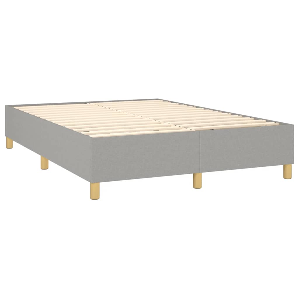 Box Spring Bed with Mattress Light Gray 53.9
