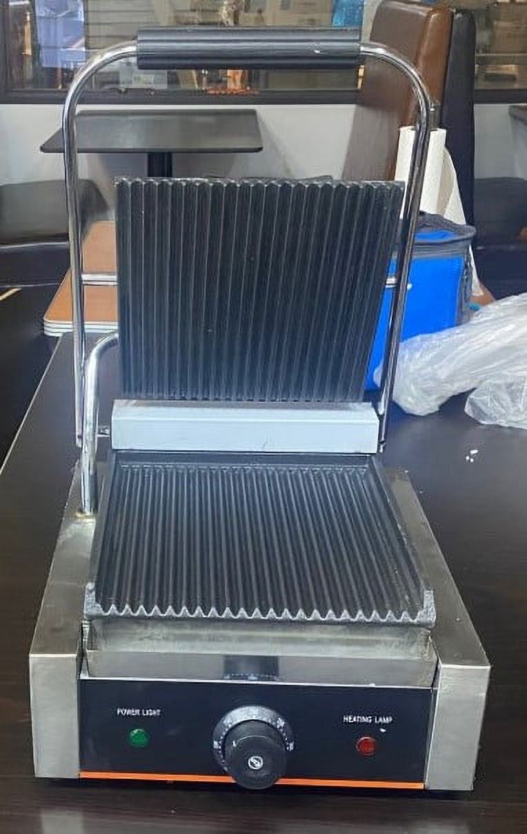 Commercial Panini Sandwich Grill Grooved Plates Single CMR-811