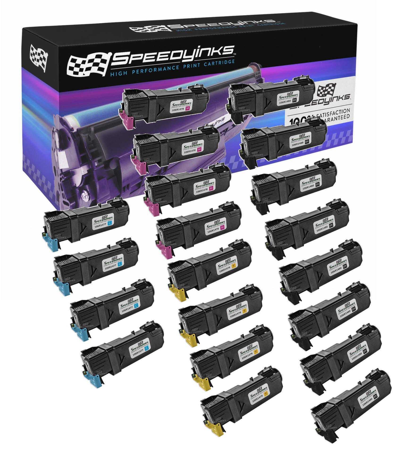 Speedy Inks Compatible Toner Cartridge Replacement for Dell 2150 High-Yield (8 Black, 4 Cyan, 4 Magenta, 4 Yellow, 20-Pack)