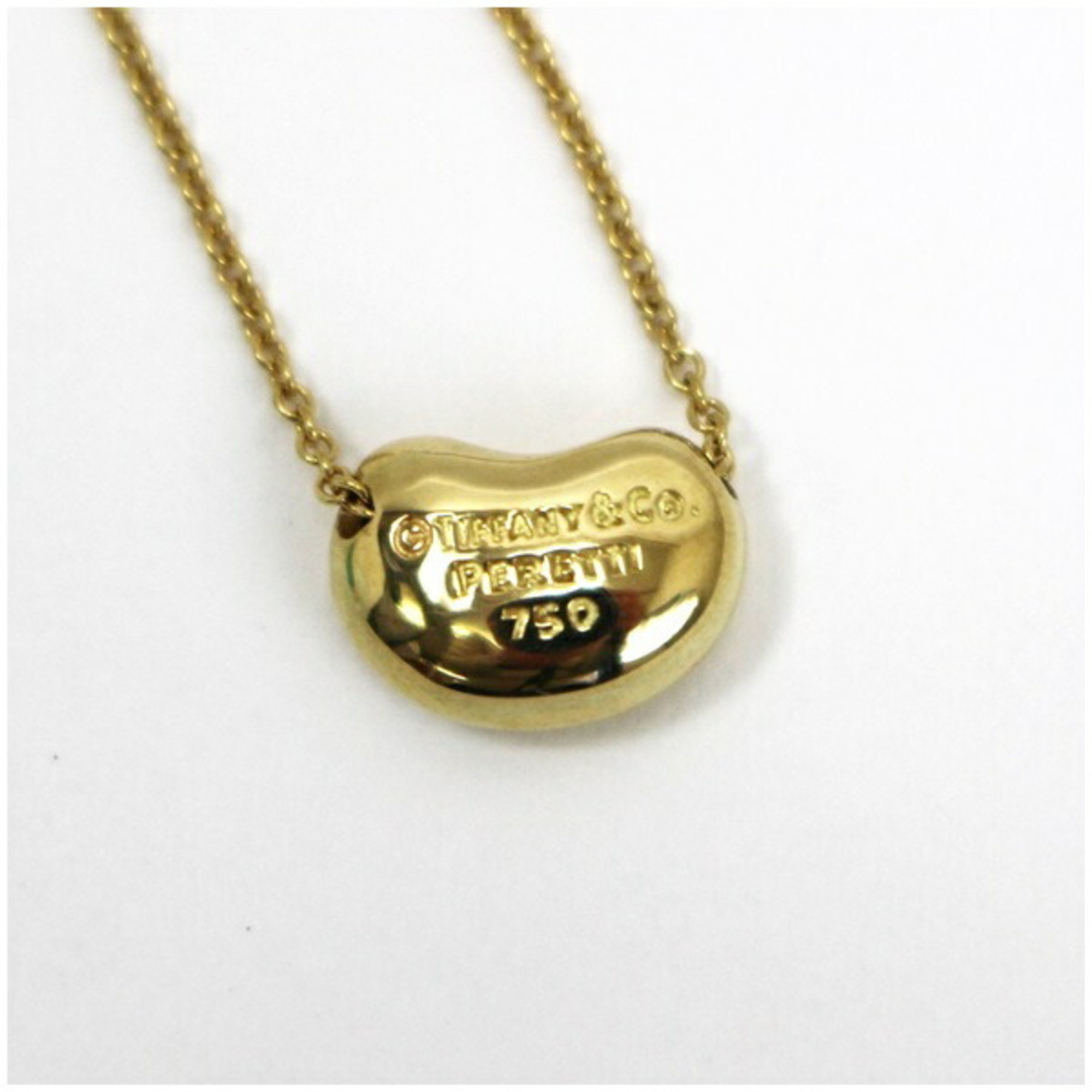 Pre-Owned Tiffany Beans Necklace Pendant K18YG 3.3g TIFFANY Ladies (Good)