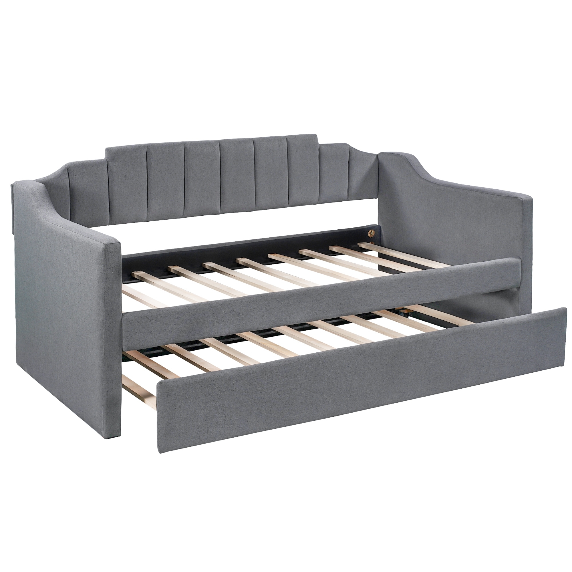 Nestfair  Upholstered Twin Daybed with Trundle Black