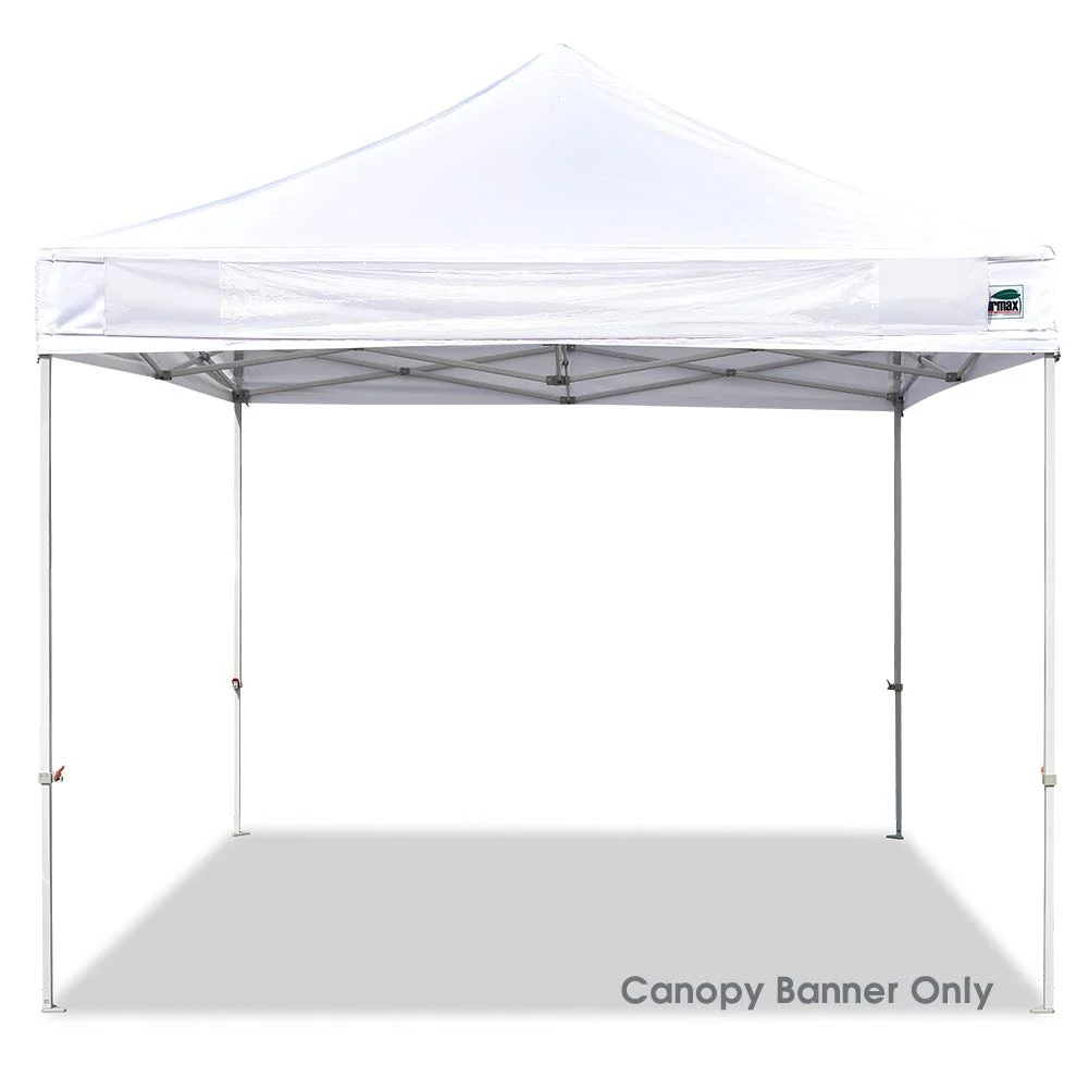Eurmax Canopy Hanging Banner with Buckle for Easy Attach on Pop Up Canopy Tent-Faster Easier (White)