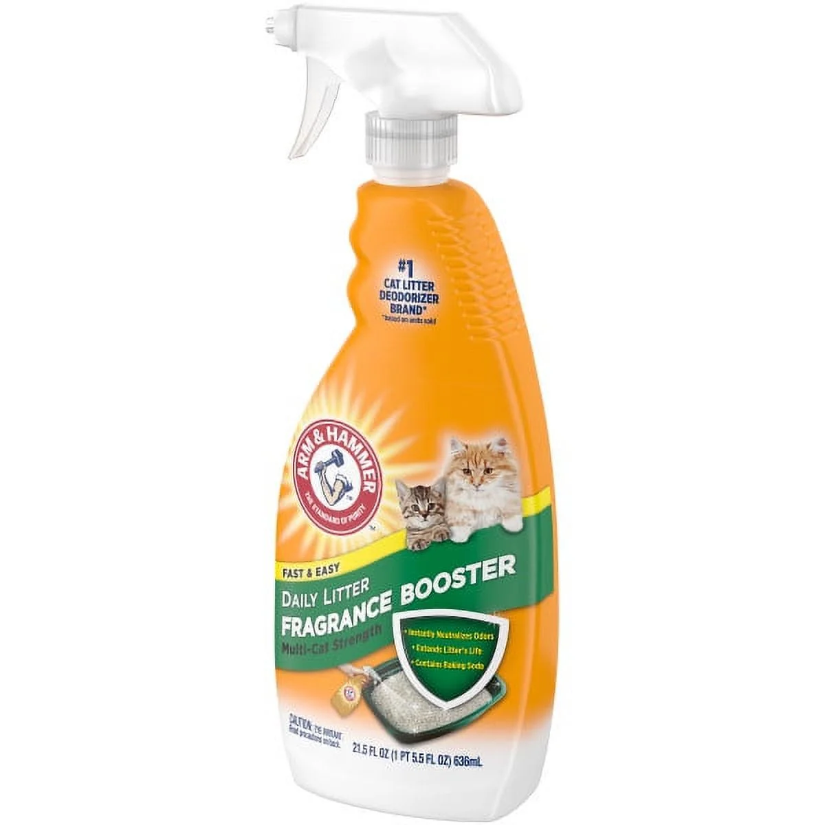 Arm & Hammer Mutli-Cat Strength Daily Litter Fragrance Booster, 21.5 Fluid Ounces - Pack of 5