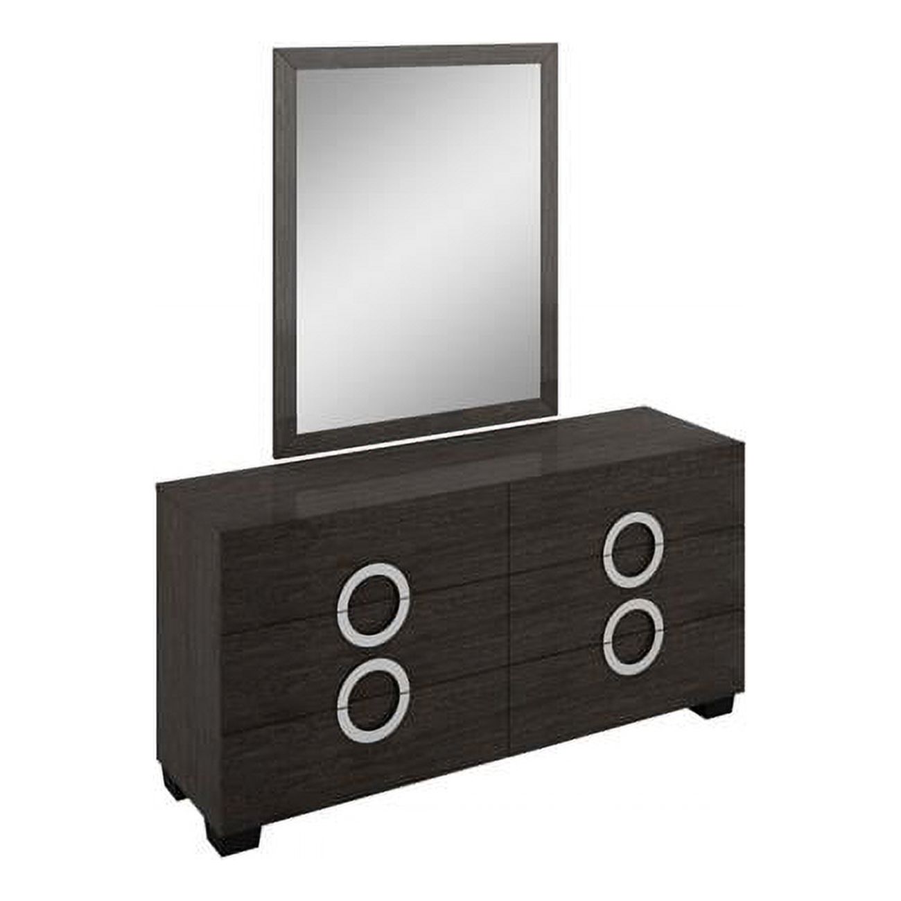 Refined High Gloss Dresser, Grey - 31 in.