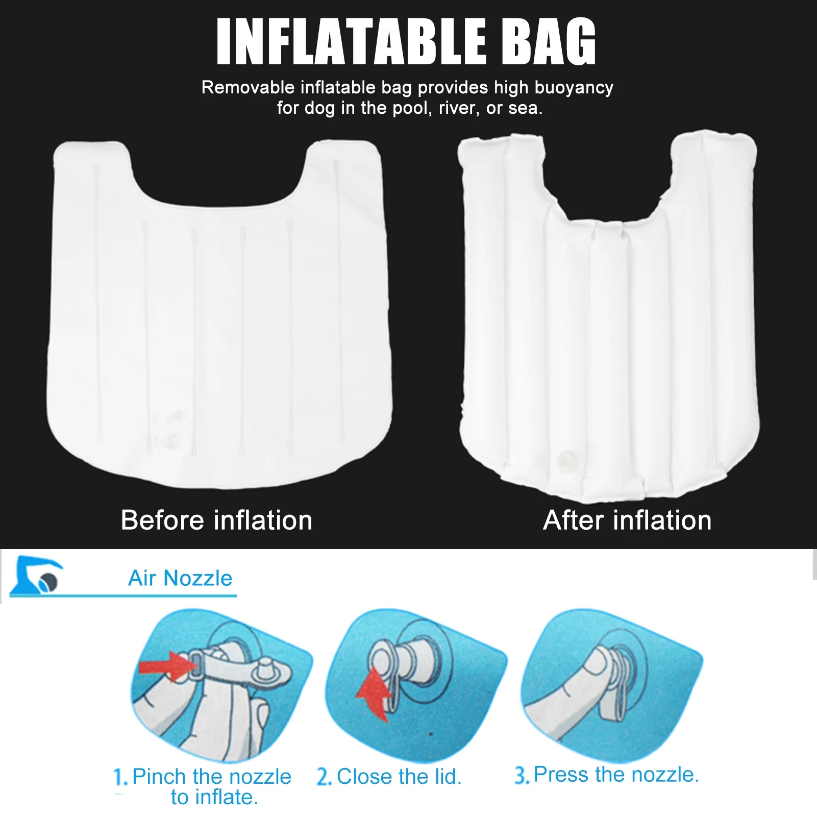 Dog Life Jackets With Handle Reflective Stripes Adjustable Fit Foldable Swimming Floatation Vests