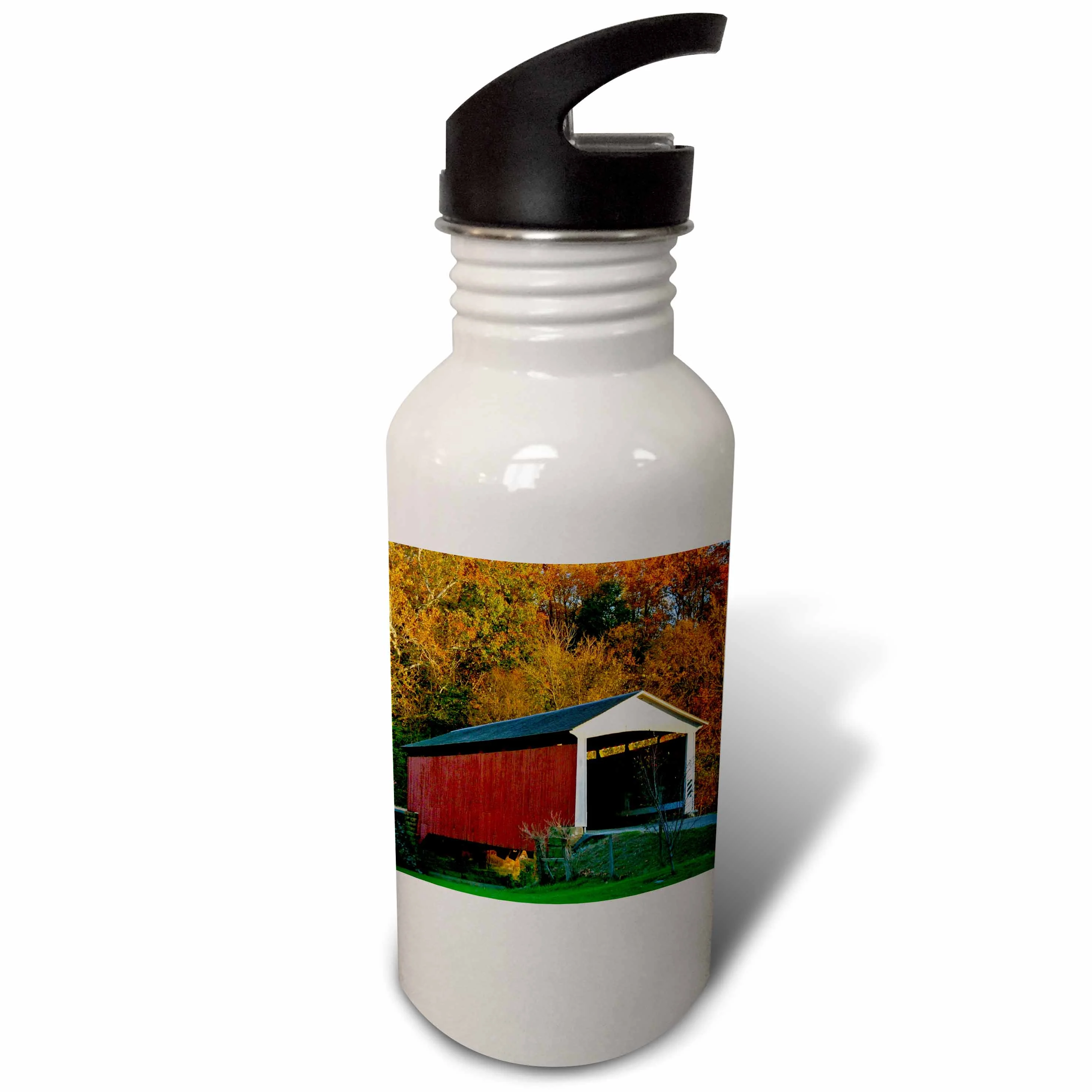 IN, Billie Creek Village, Covered Bridge Festival - US15 AMI0107 - Anna Miller 21 oz Sports Water Bottle wb-90233-1