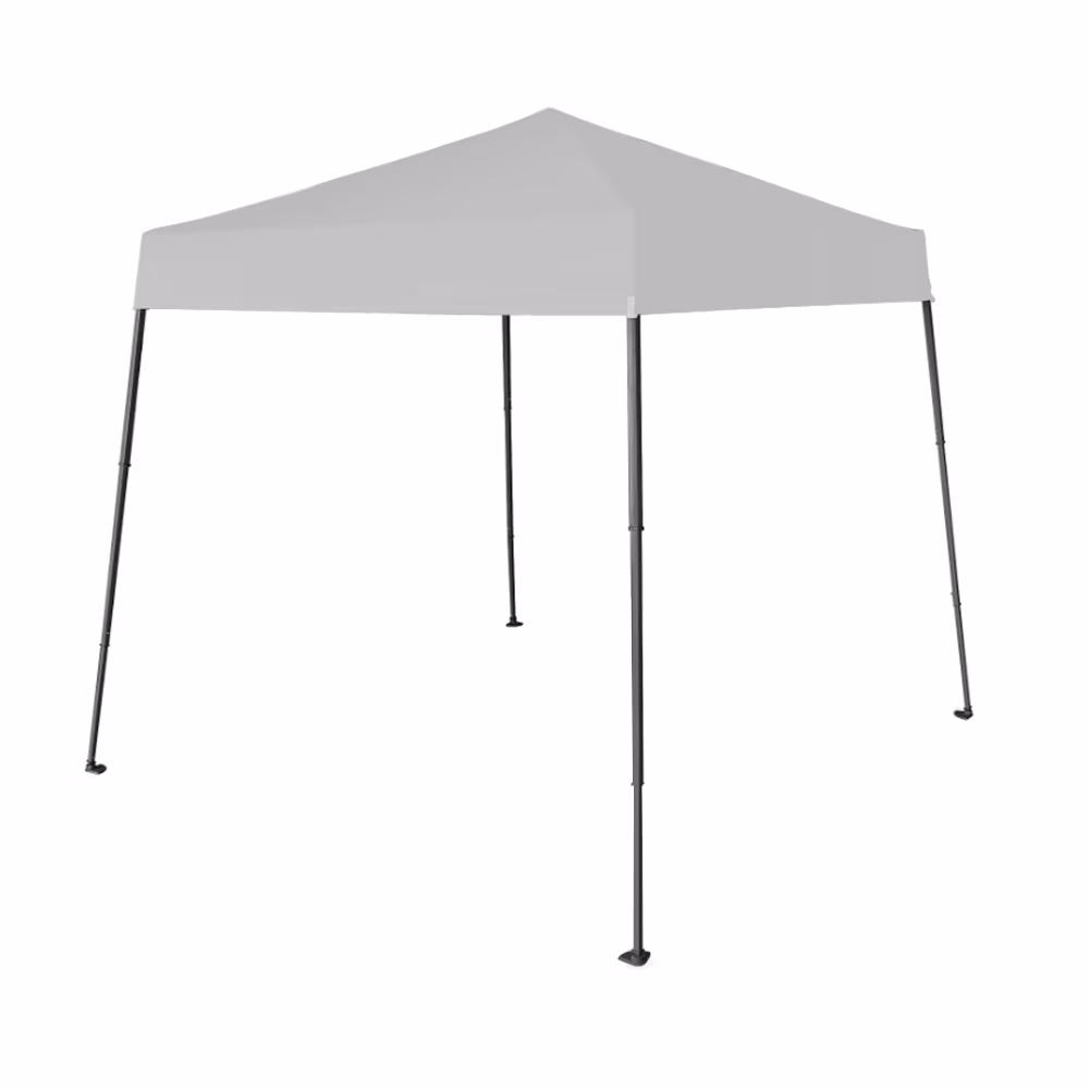 Garden Winds Custom Fit Replacement Canopy Top Cover Compatible with The Crown Shades Base 8' x 8', Canopy Top 6.5' X 6.5' Slant Leg - Upgraded Performance RIPLOCK 350 Fabric - Slate Gray