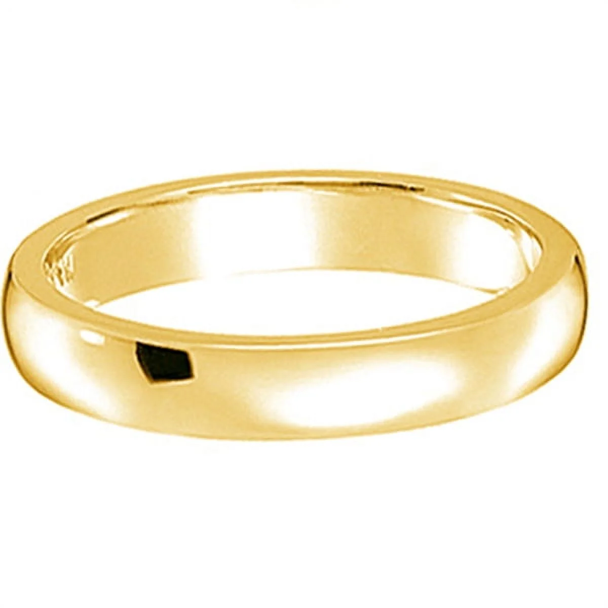Dome Comfort Fit Wedding Ring Band 14k Yellow Gold (3mm)