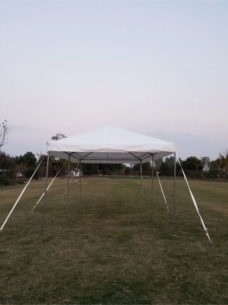 Party Tents Direct Weekender West Coast Frame Party Tent with Sidewalls, White Polyethylene, 10 ft x 20 ft