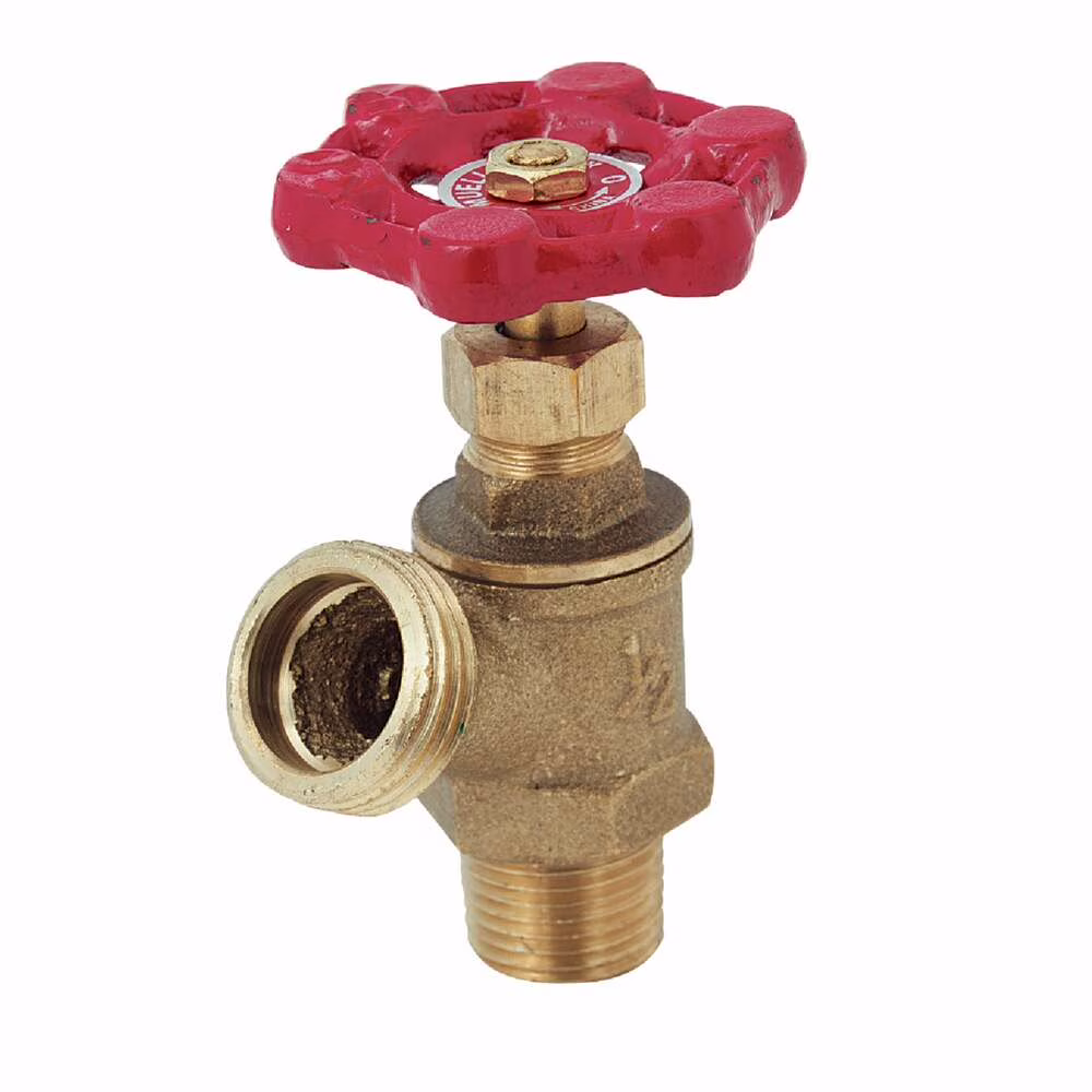 ProLine 1-2 In. MIP x 3-4 In. Hose Thread Brass Boiler Drain with Stuffing Box 102-703 403040