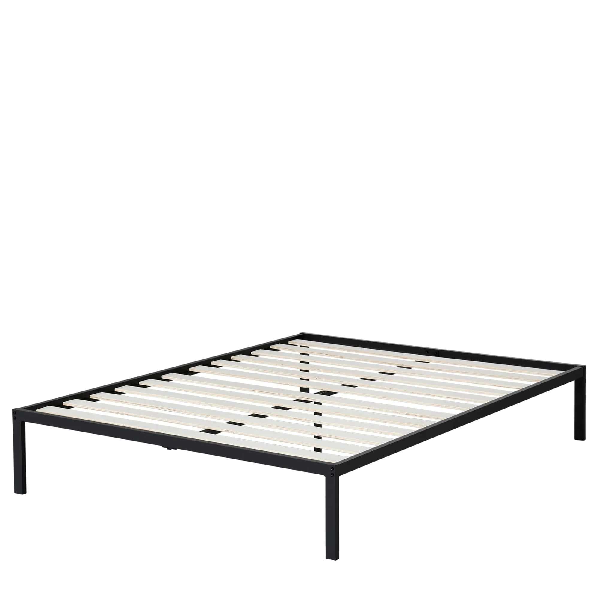 Sleeplanner  14 Inch Platform Metal Bed Frame / Wooden Slat Support Full Size