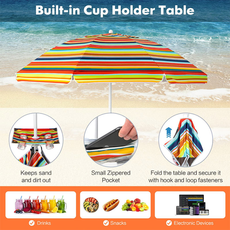 Beach Umbrella with Sun Protection - Shade and Style
