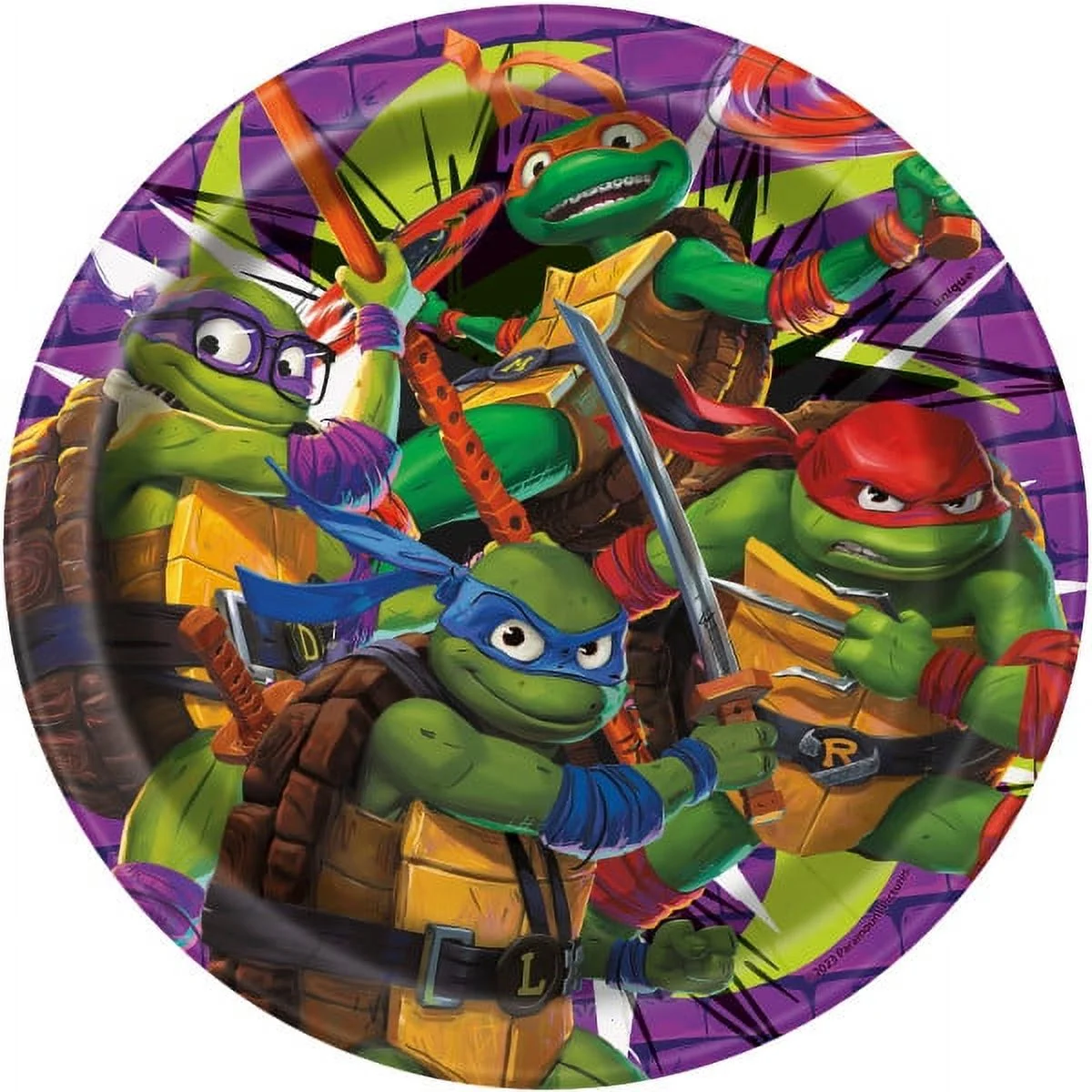TMNT Teenage Mutant Ninja Turtles Birthday Party Supplies Bundle includes 24 Dessert Cake Paper Plates 7