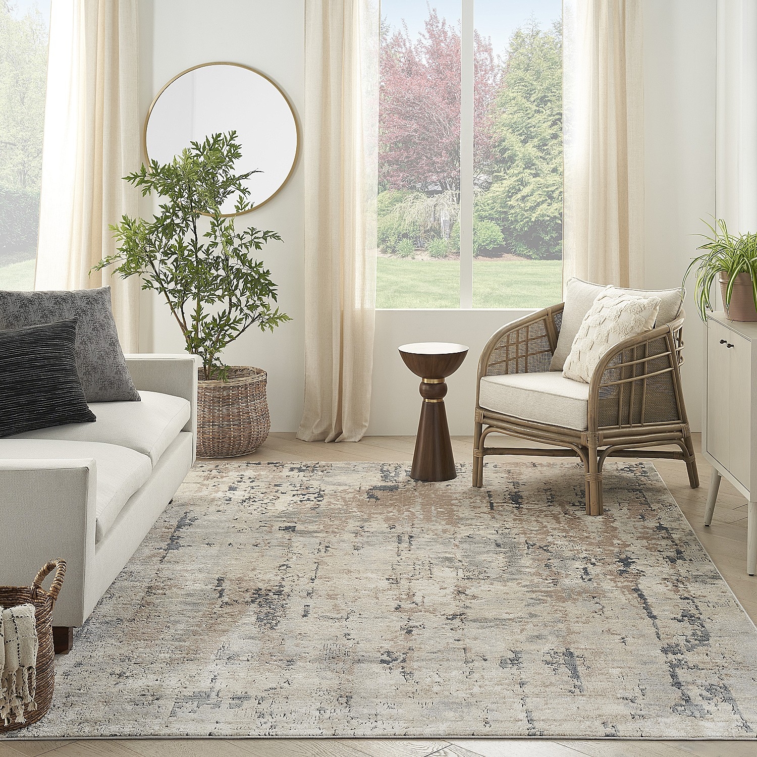 Nourison Concerto Abstract Beige/Grey 7'10