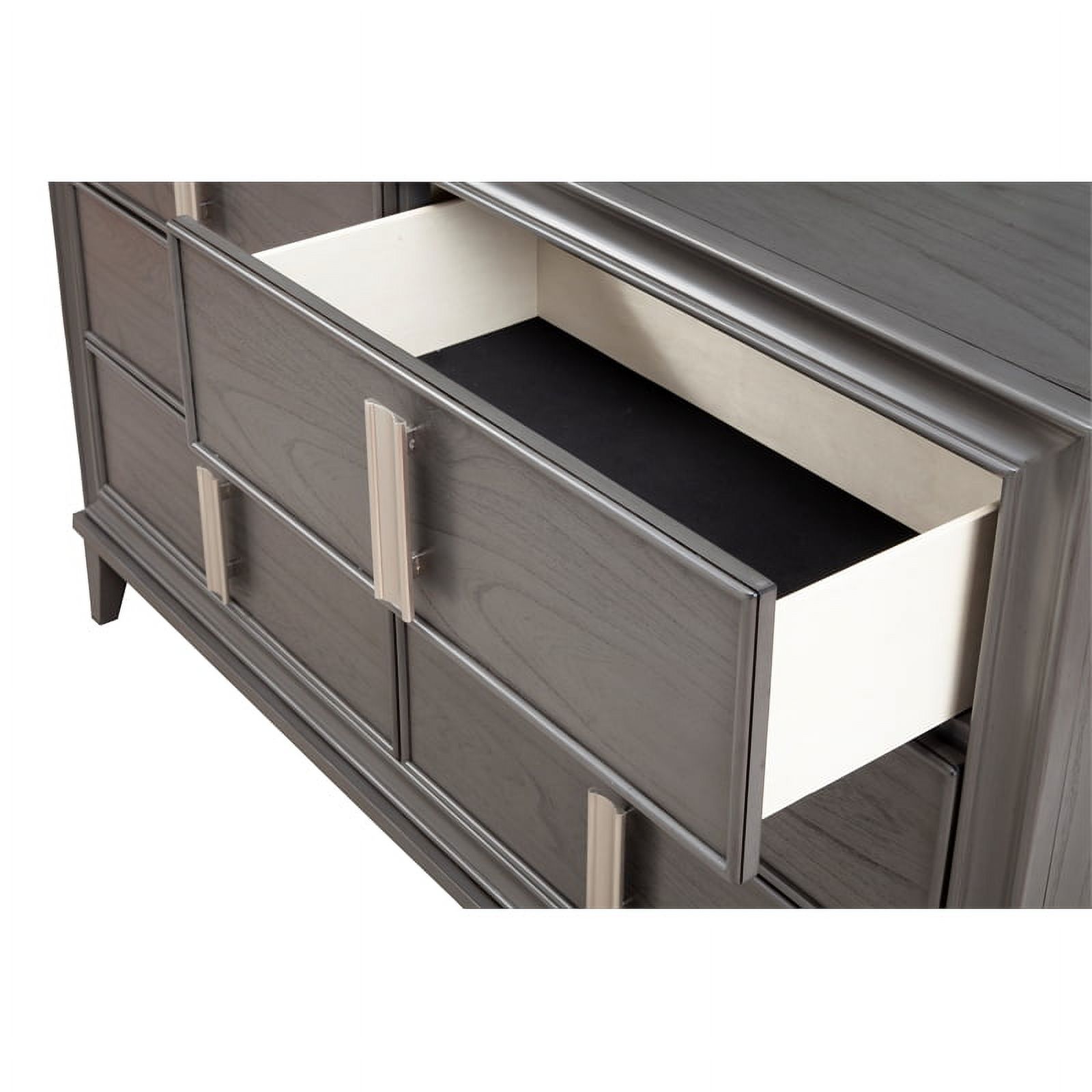 Home Square 3-Piece Set with 6 Drawer Dresser & 2 Nightstands in Dark Gray