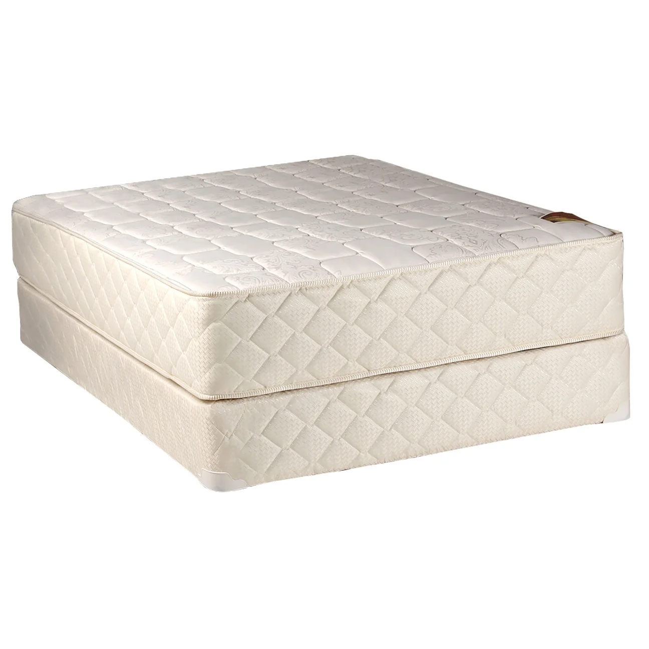 DS USA Grandeur Deluxe Double-Sided Gentle Firm Twin Mattress and Box Spring Set with Bed Frame Included - Orthopedic type, Spine Support, Luxury Height, Long Lasting Comfort