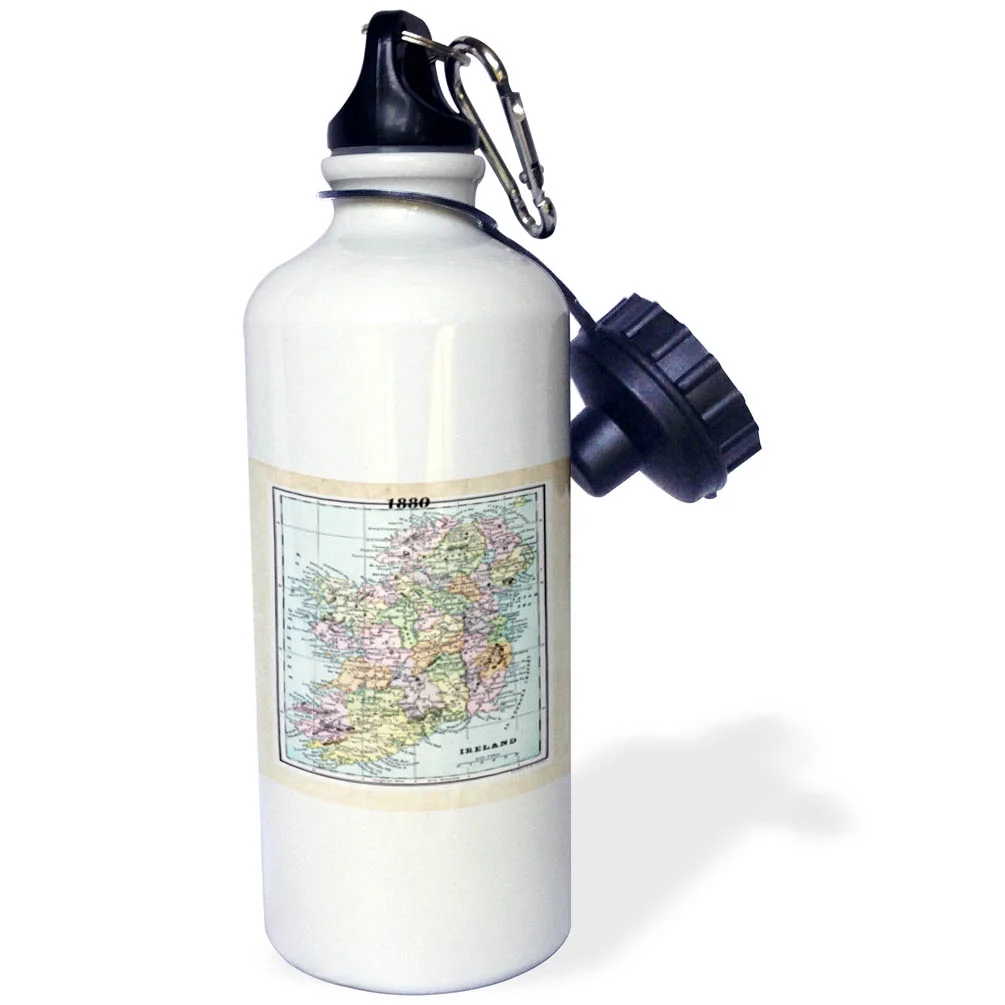 1880 Map Of Ireland 21 oz Sports Water Bottle wb-38899-1
