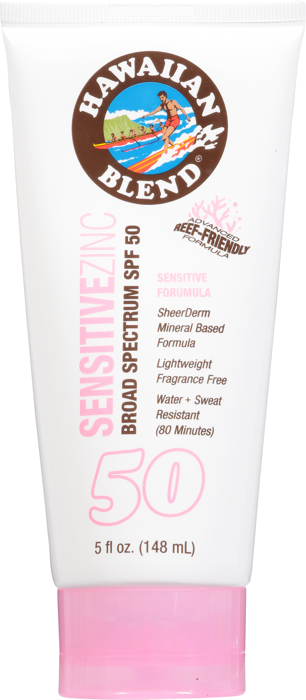 Hawaiian Blend Sensitive Skin Zinc Sunscreen - SPF 50 - 5 fl oz