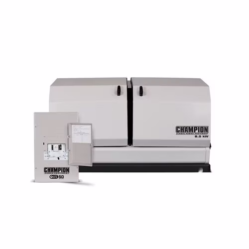 Champion 8.5-kW Home Standby Generator with 50-Amp Indoor-Rated Automatic Transfer Switch (indoor switch not for CA installation)