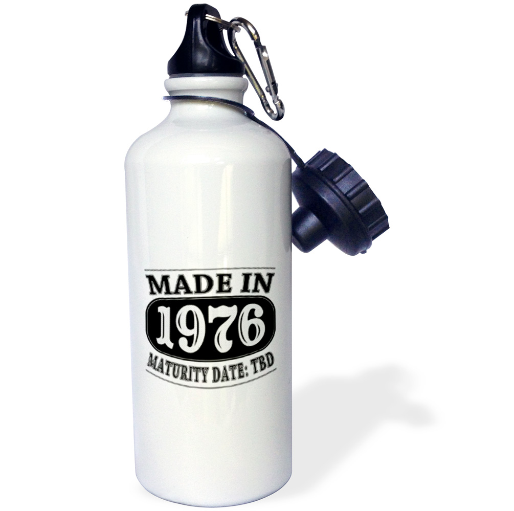 3dRose Made in 1976 - Maturity Date TDB - Water Bottle, 21-ounce