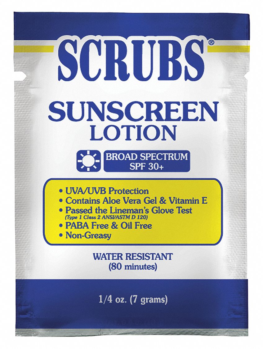 Scrubs Sunscreen Lotion,Foil Pack,7g,PK100  92101