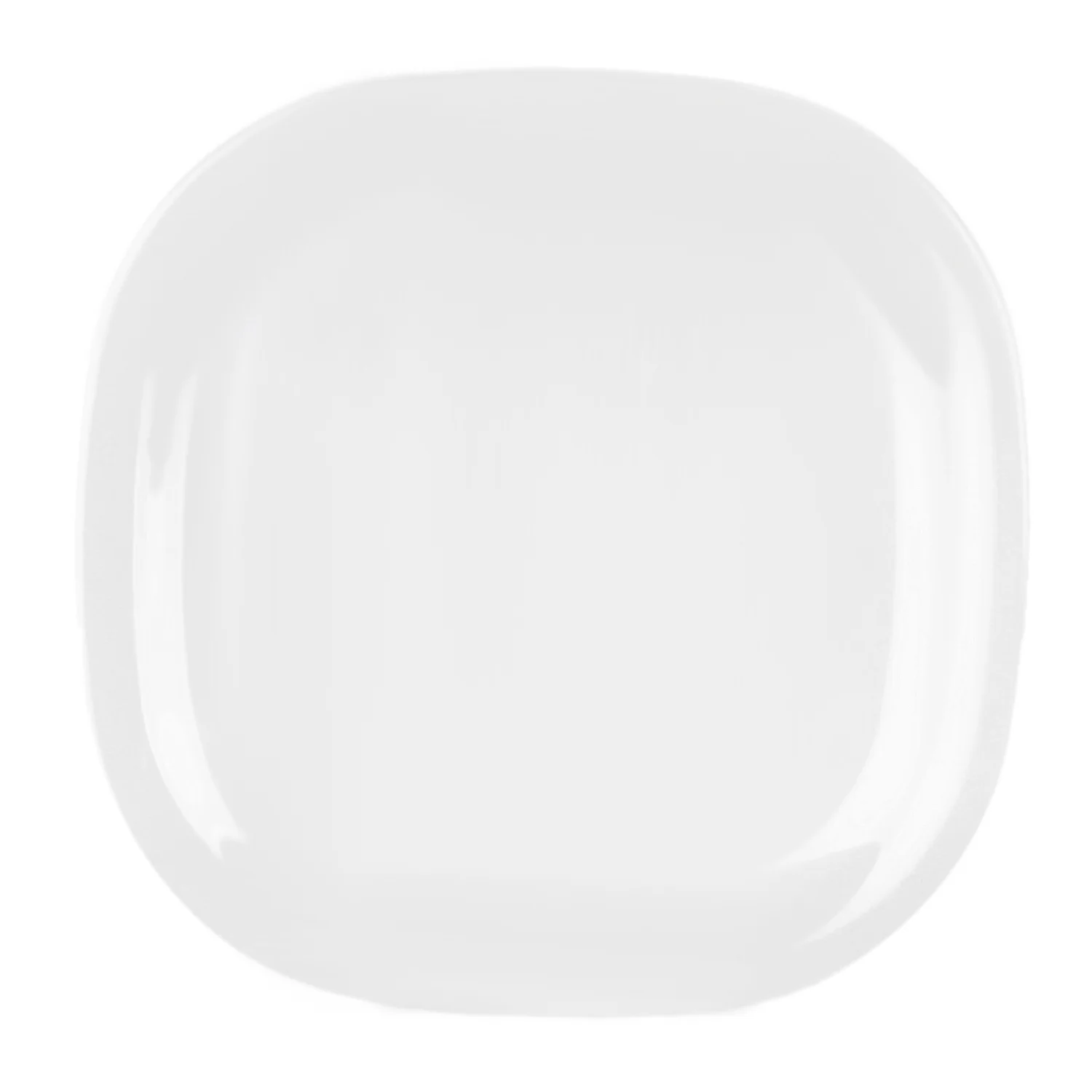 Excellante Passion White Melamine Dinnerware Collection 14 X 14 Inch Round Square Plate, Comes in Each
